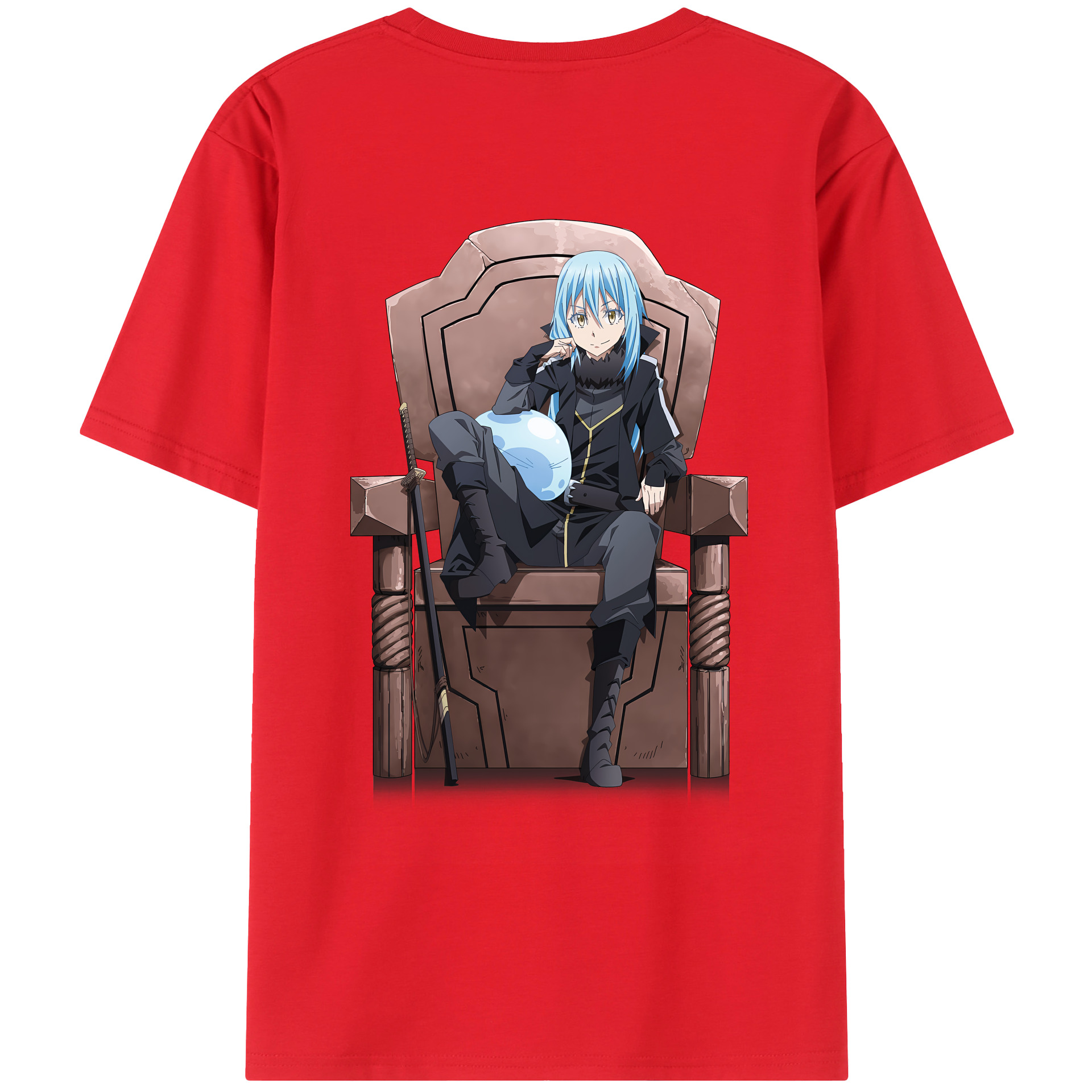 （画像用） 転スラ Regarding Reincarnated to Slime 綿100％半袖Tシャツ（背面プリント）