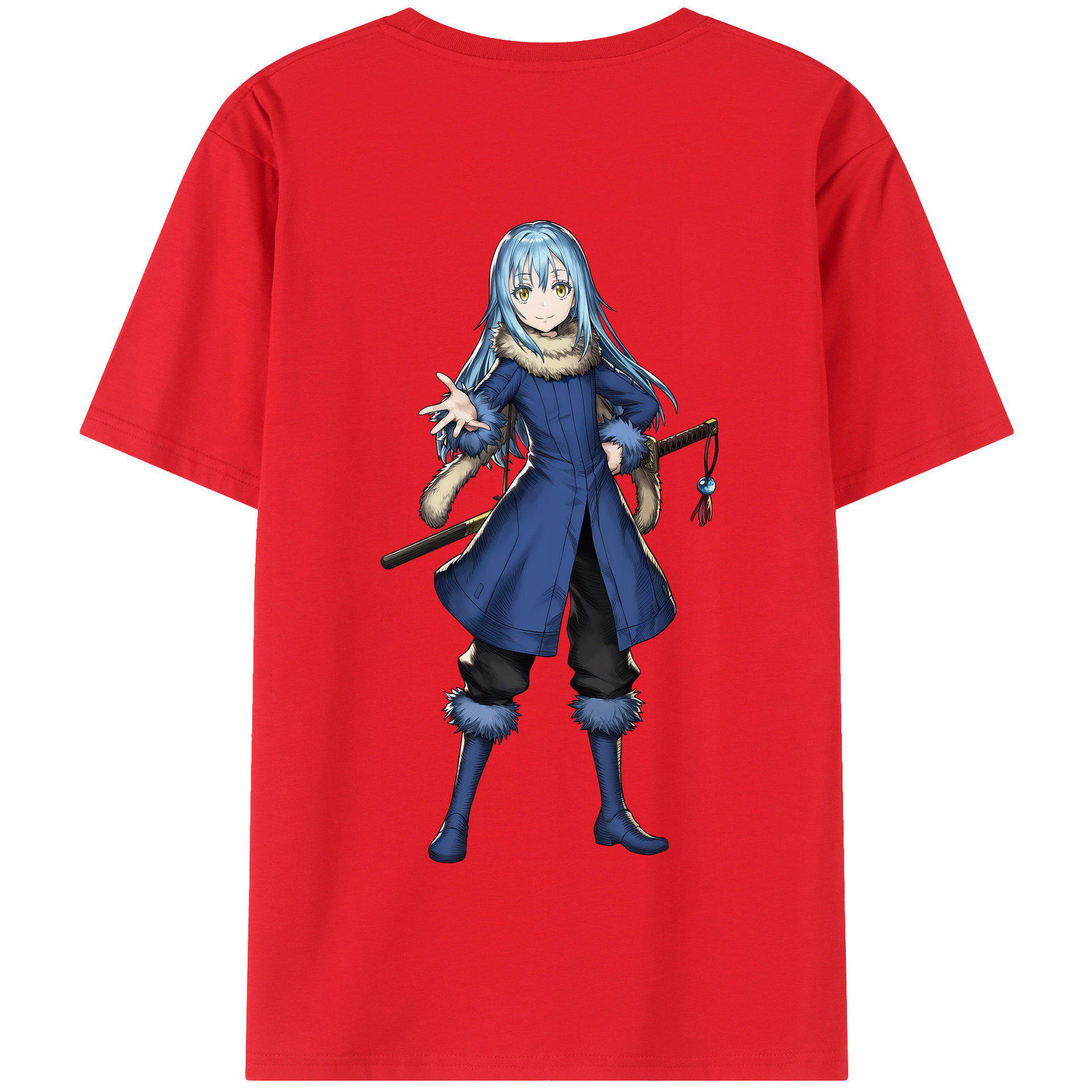 （画像用） 転スラ Regarding Reincarnated to Slime 綿100％半袖Tシャツ（背面プリント）