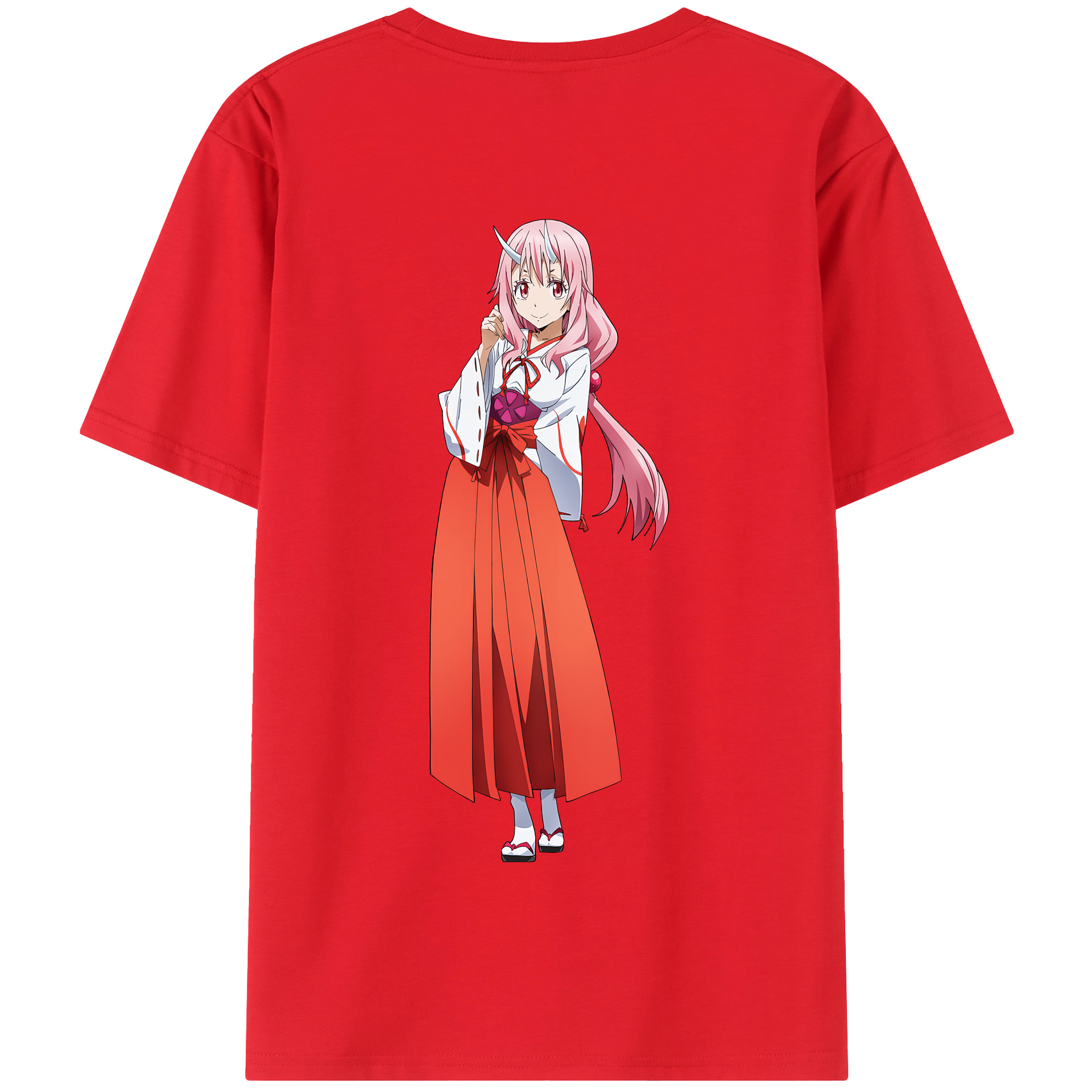 （画像用） 転スラ Regarding Reincarnated to Slime 綿100％半袖Tシャツ（背面プリント）
