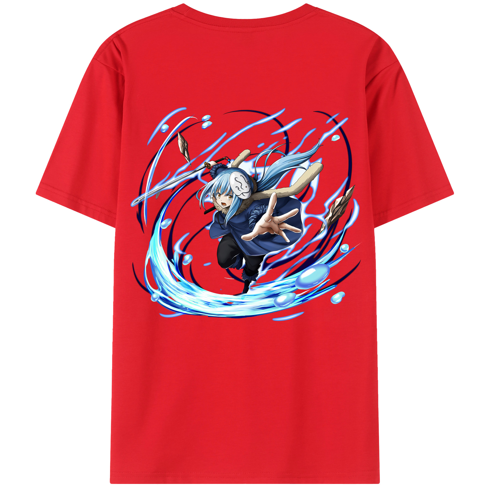 （画像用） 転スラ Regarding Reincarnated to Slime 綿100％半袖Tシャツ（背面プリント）