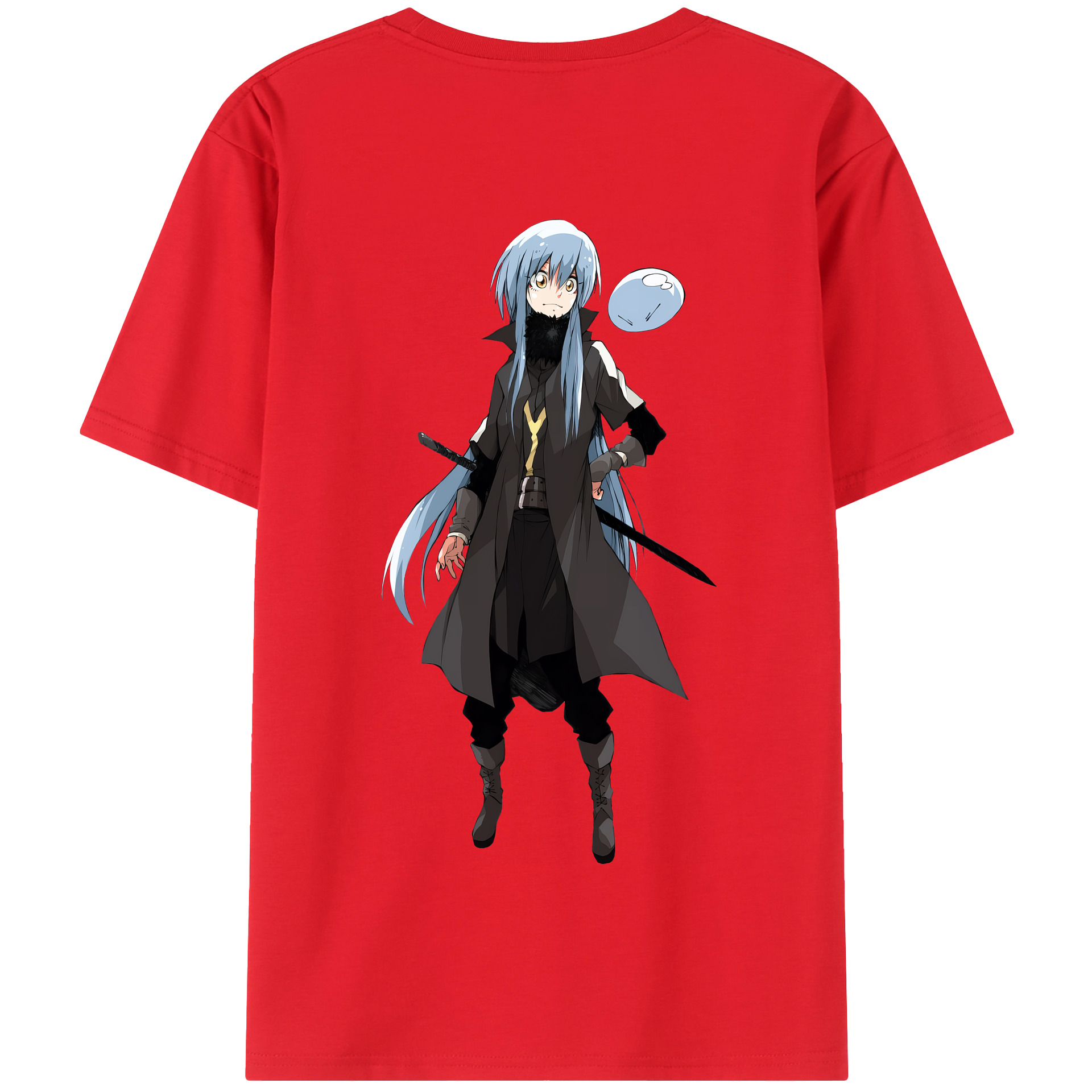 （画像用） 転スラ Regarding Reincarnated to Slime 綿100％半袖Tシャツ（背面プリント）