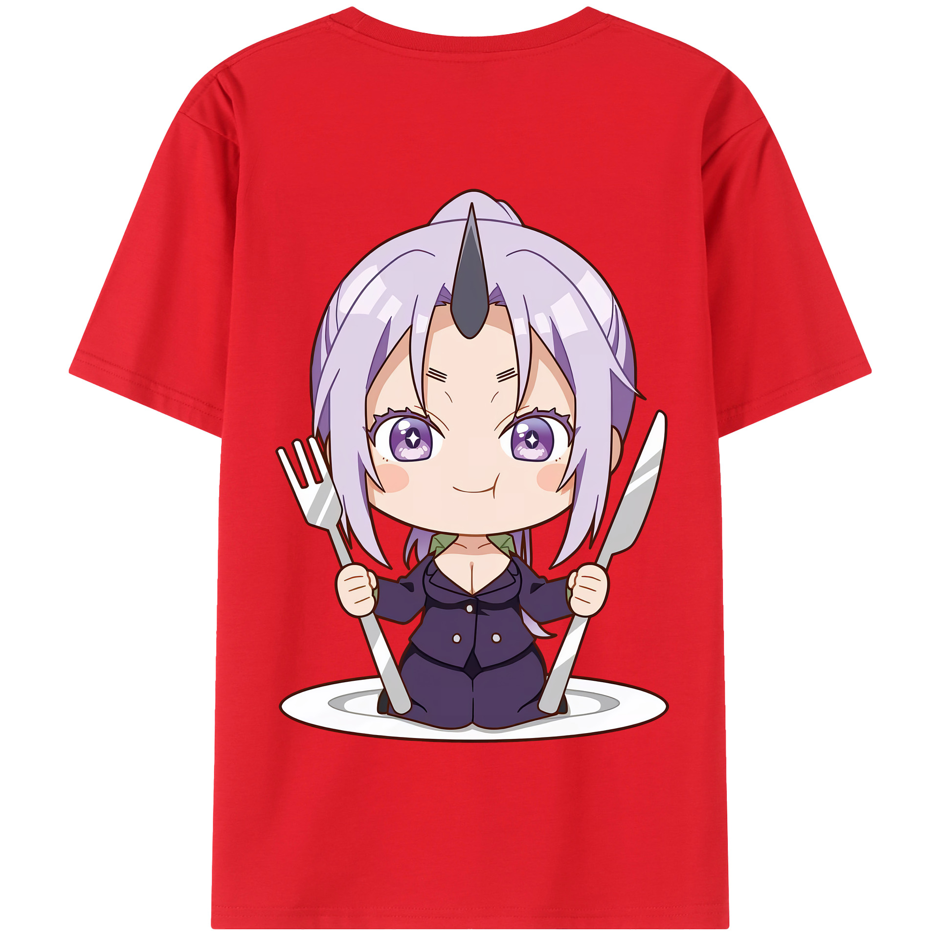 （画像用） 転スラ Regarding Reincarnated to Slime 綿100％半袖Tシャツ（背面プリント）