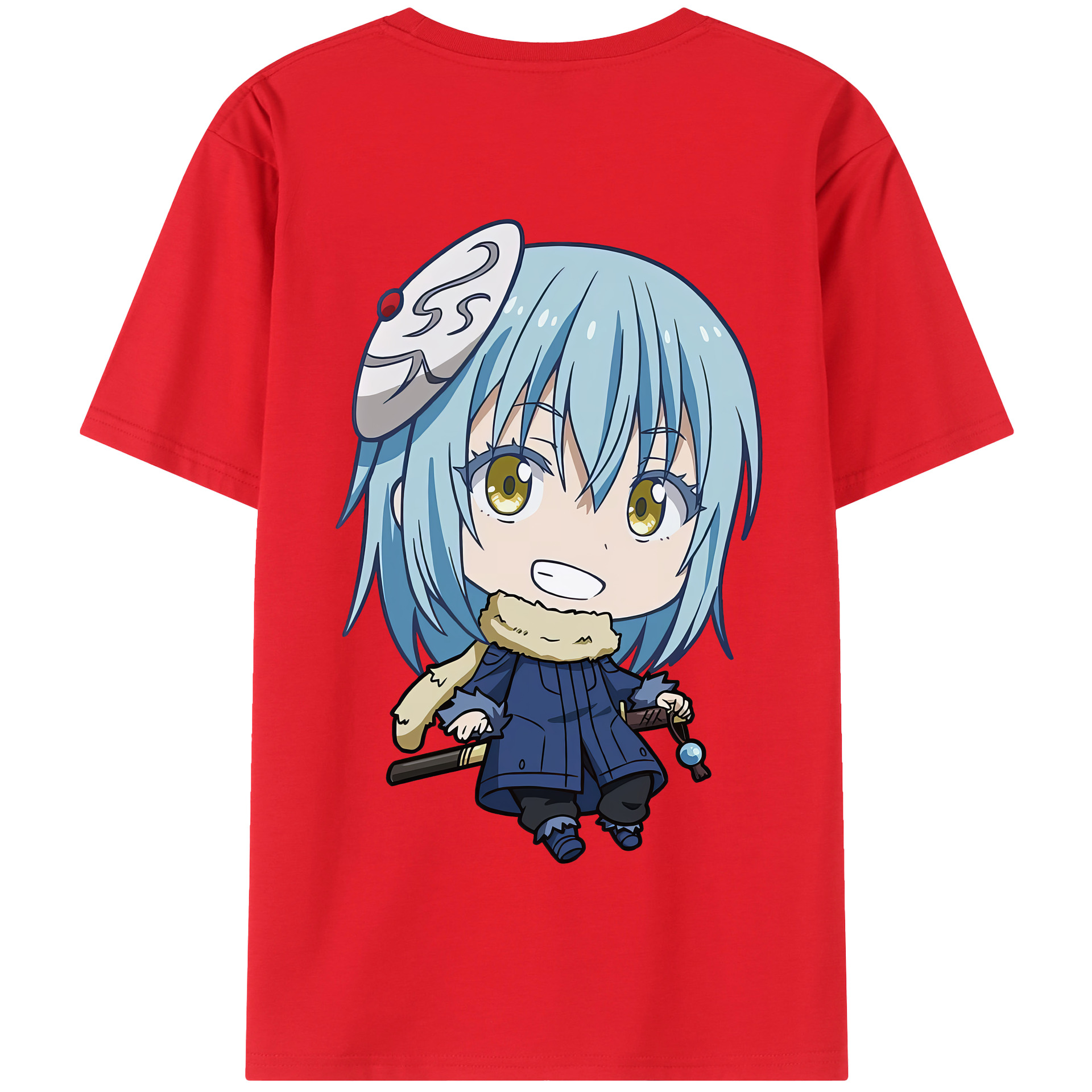 （画像用） 転スラ Regarding Reincarnated to Slime 綿100％半袖Tシャツ（背面プリント）