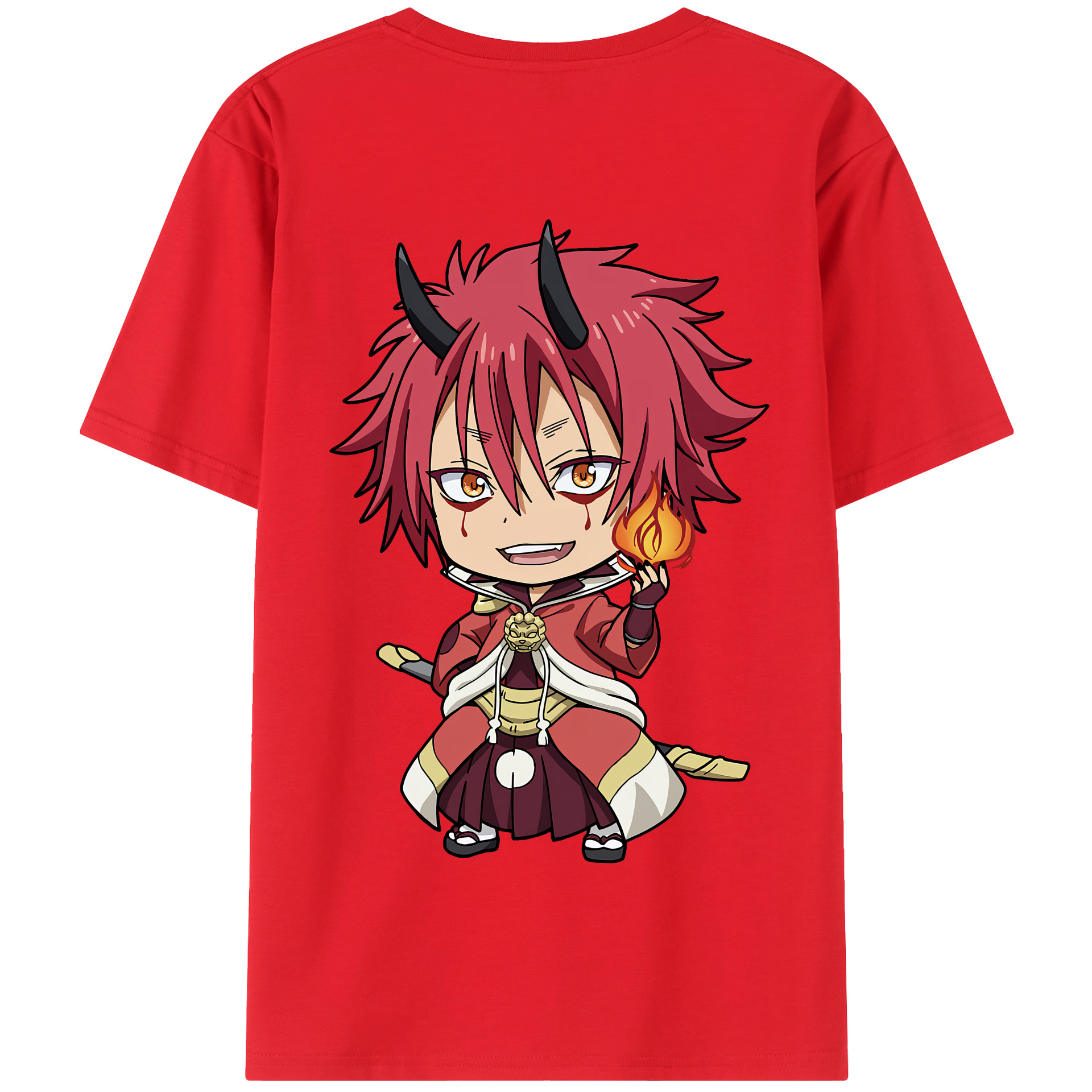 （画像用） 転スラ Regarding Reincarnated to Slime 綿100％半袖Tシャツ（背面プリント）