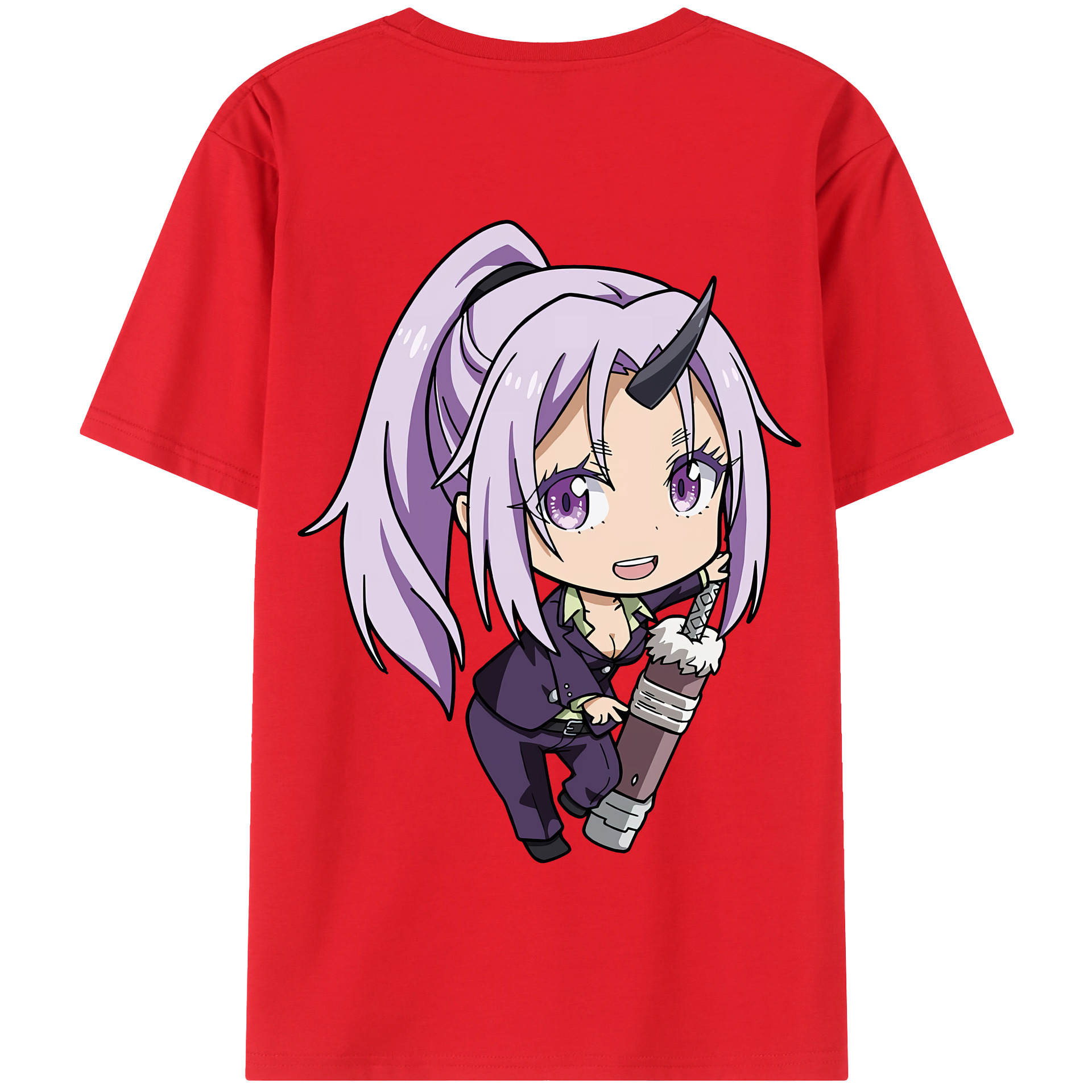 （画像用） 転スラ Regarding Reincarnated to Slime 綿100％半袖Tシャツ（背面プリント）