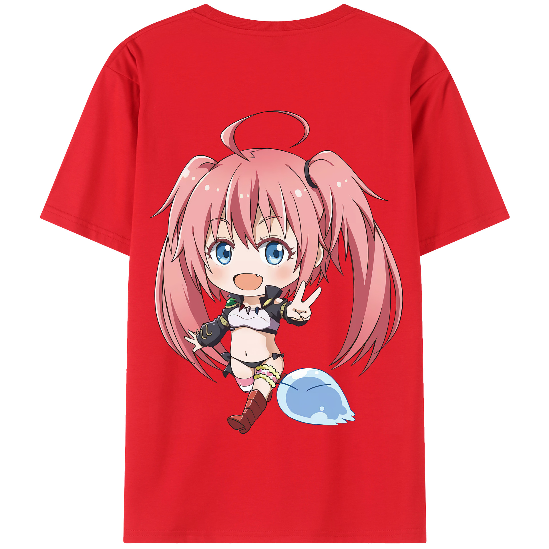 （画像用） 転スラ Regarding Reincarnated to Slime 綿100％半袖Tシャツ（背面プリント）
