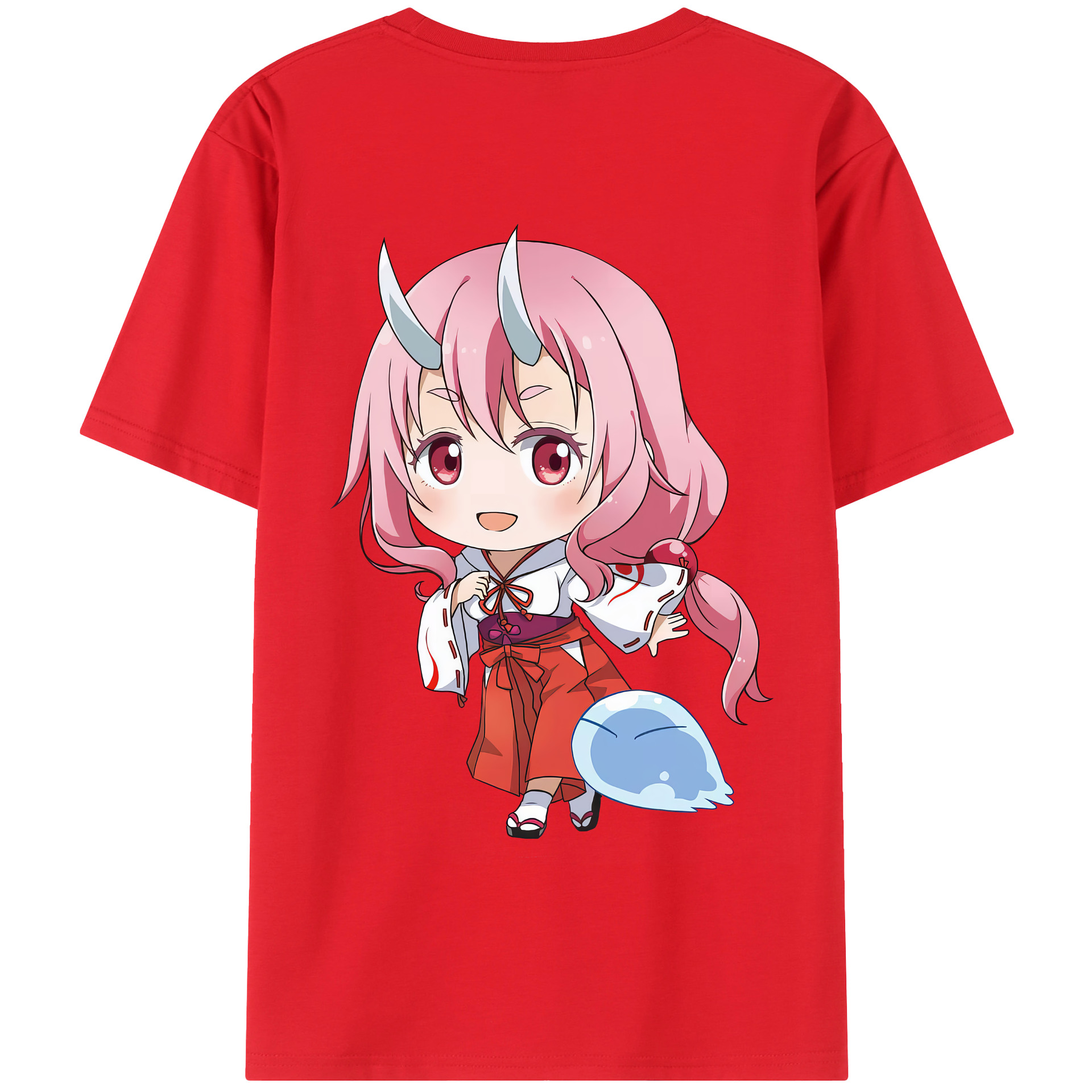 （画像用） 転スラ Regarding Reincarnated to Slime 綿100％半袖Tシャツ（背面プリント）