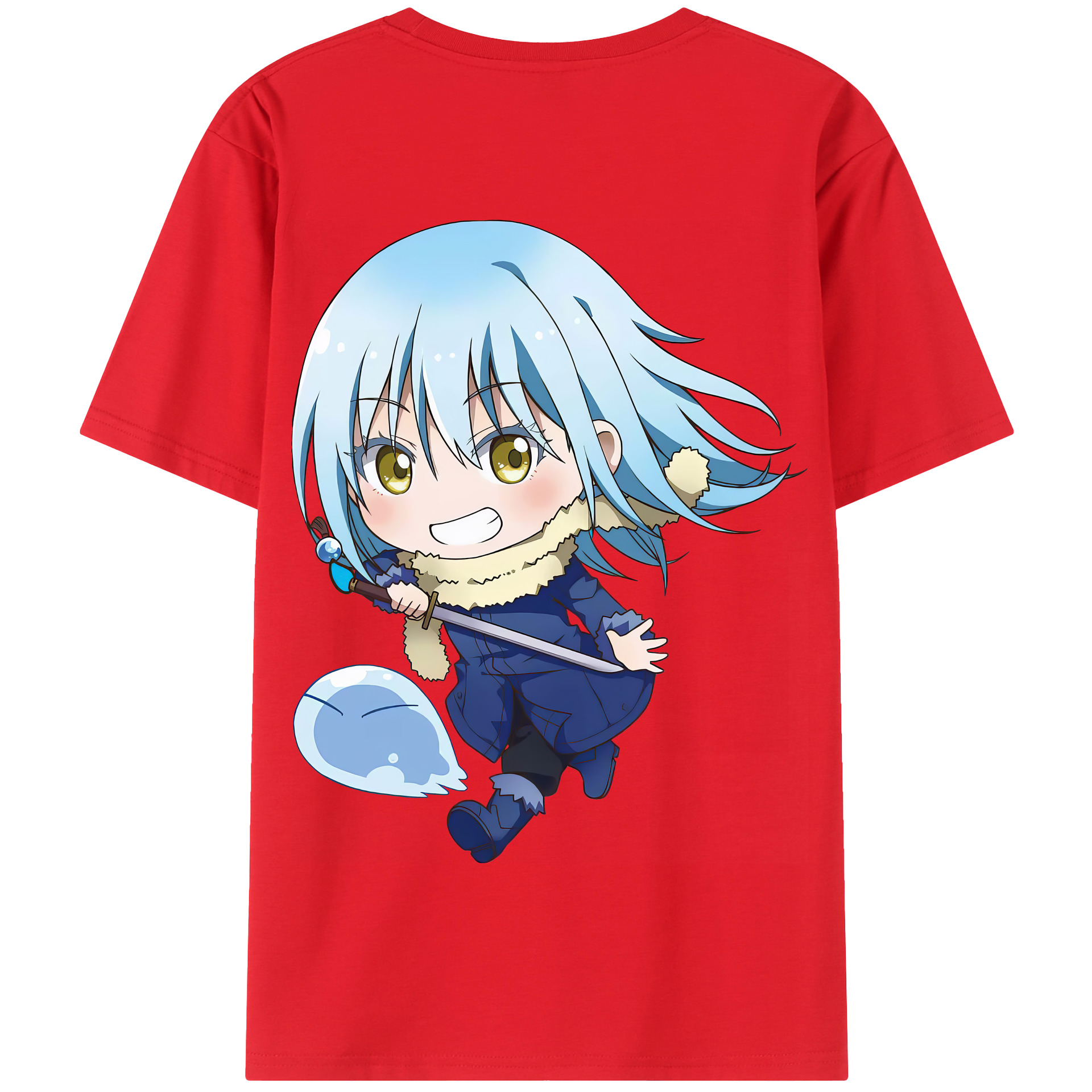 （画像用） 転スラ Regarding Reincarnated to Slime 綿100％半袖Tシャツ（背面プリント）