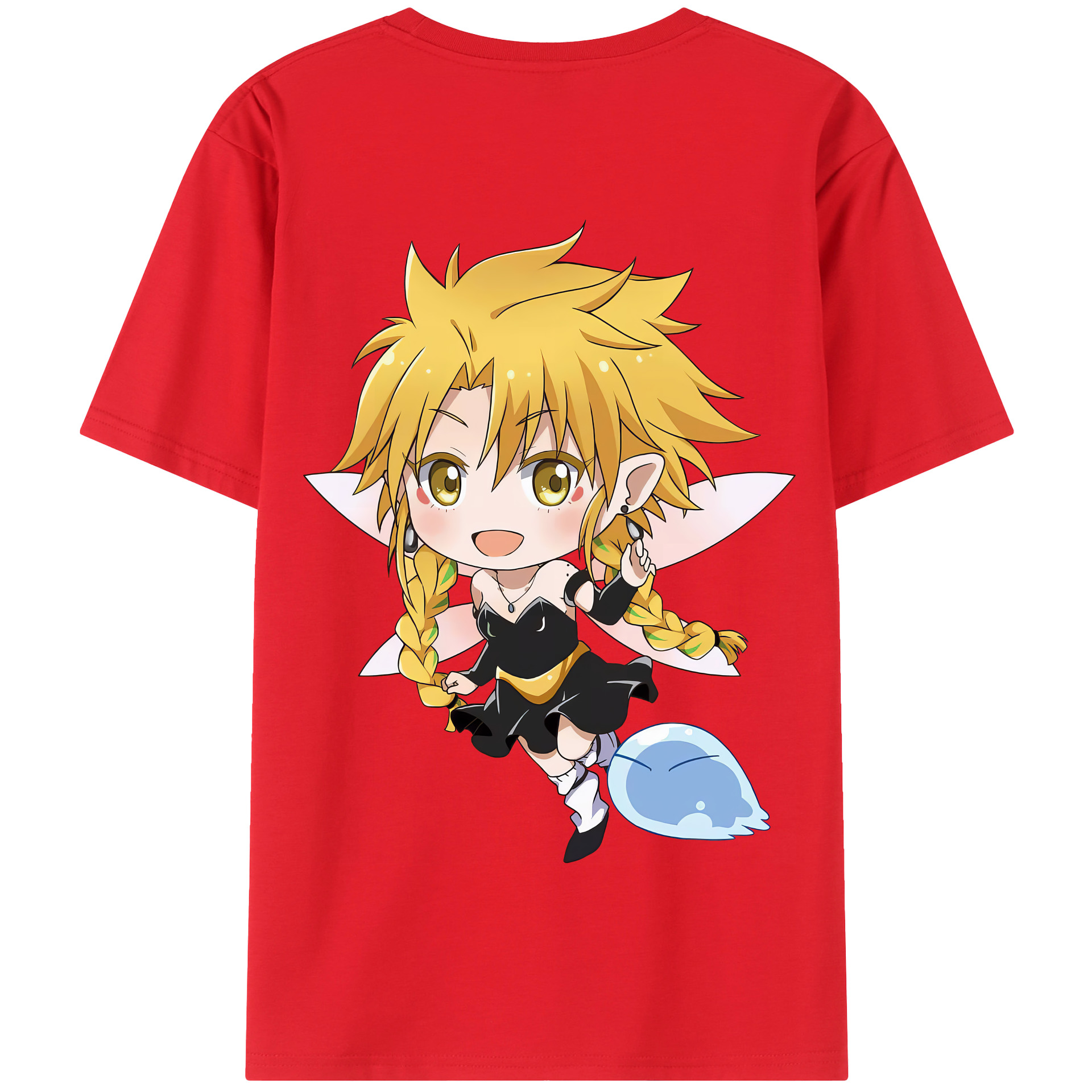 （画像用） 転スラ Regarding Reincarnated to Slime 綿100％半袖Tシャツ（背面プリント）