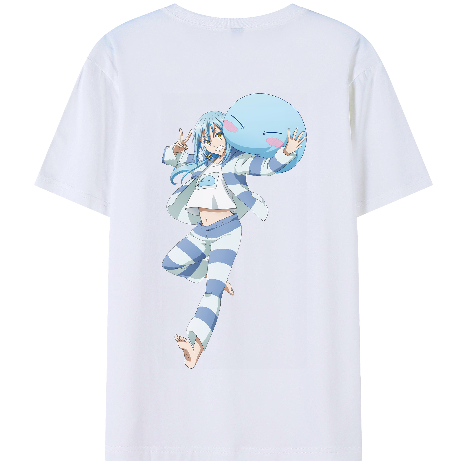（画像用） 転スラ Regarding Reincarnated to Slime 綿100％半袖Tシャツ（背面プリント）