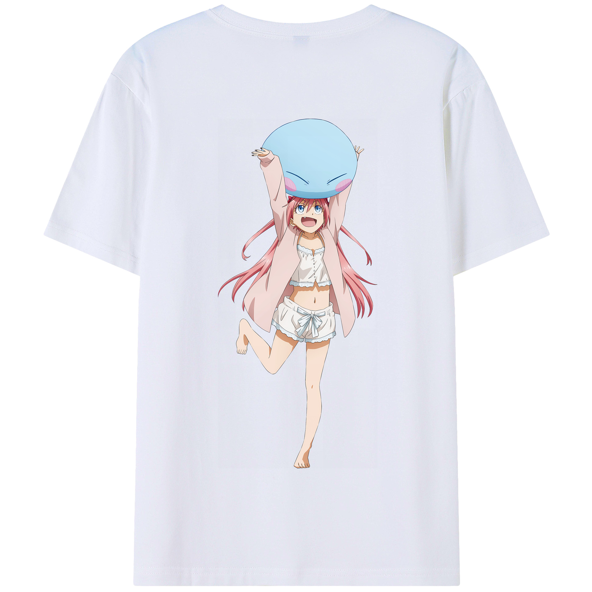 （画像用） 転スラ Regarding Reincarnated to Slime 綿100％半袖Tシャツ（背面プリント）