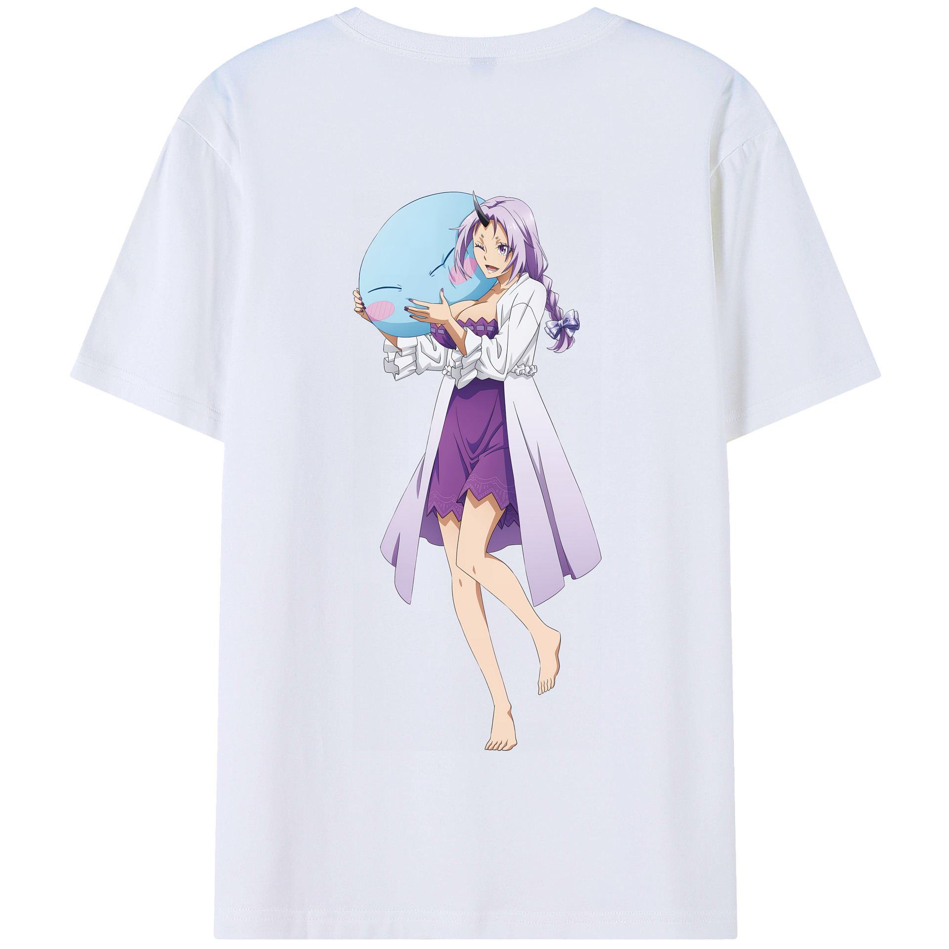 （画像用） 転スラ Regarding Reincarnated to Slime 綿100％半袖Tシャツ（背面プリント）
