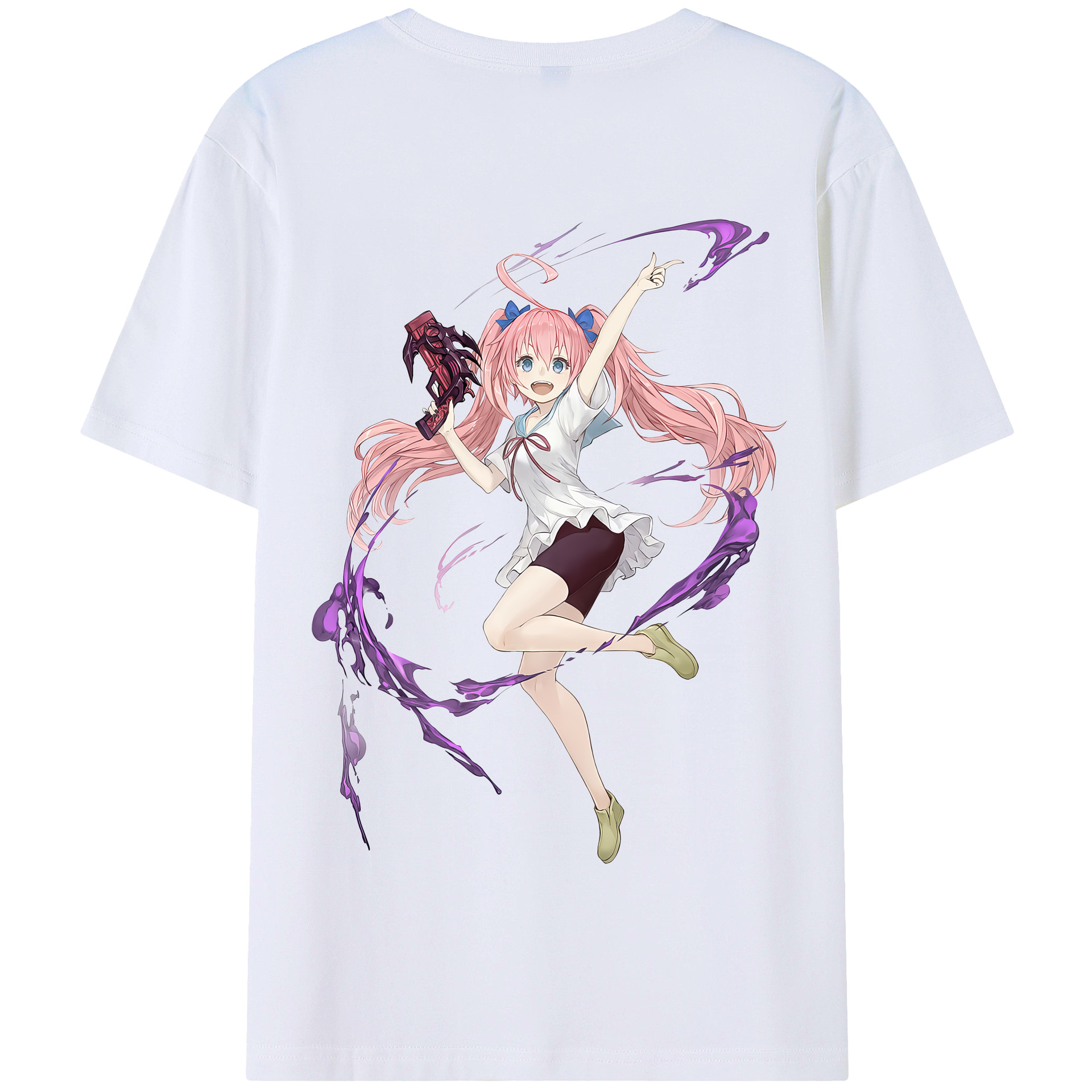 （画像用） 転スラ Regarding Reincarnated to Slime 綿100％半袖Tシャツ（背面プリント）