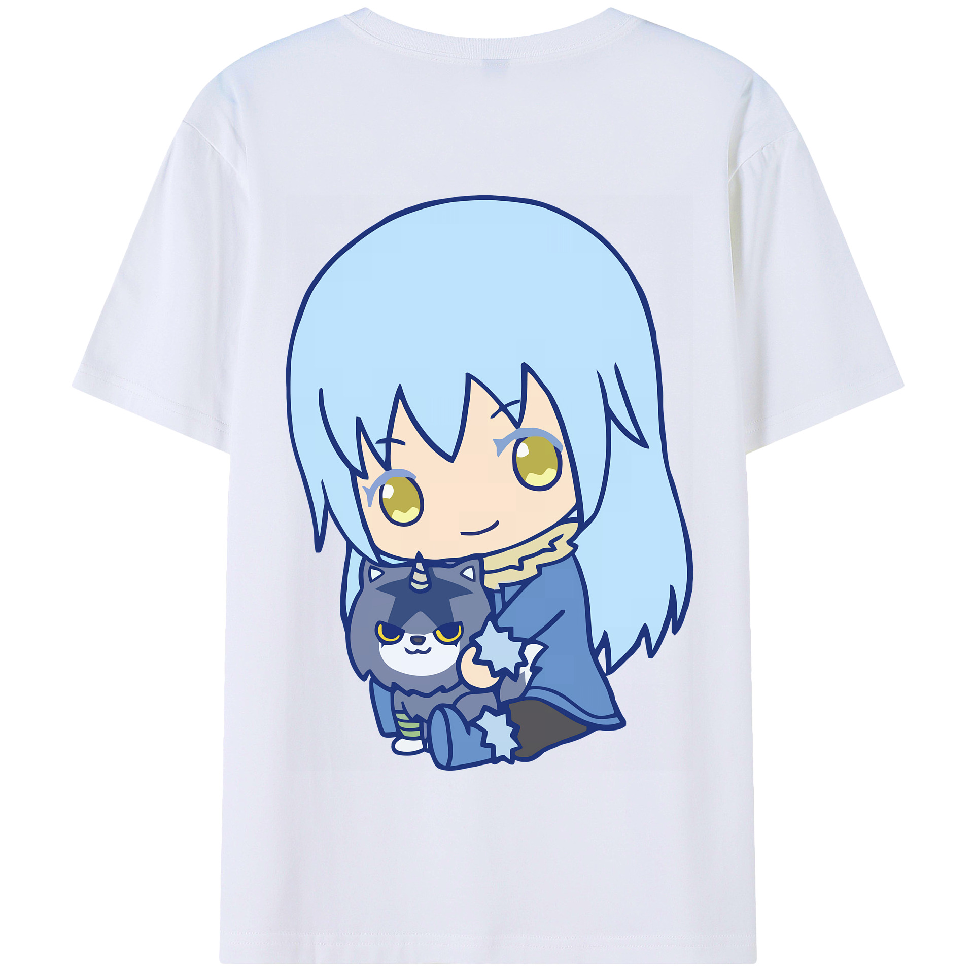 （画像用） 転スラ Regarding Reincarnated to Slime 綿100％半袖Tシャツ（背面プリント）