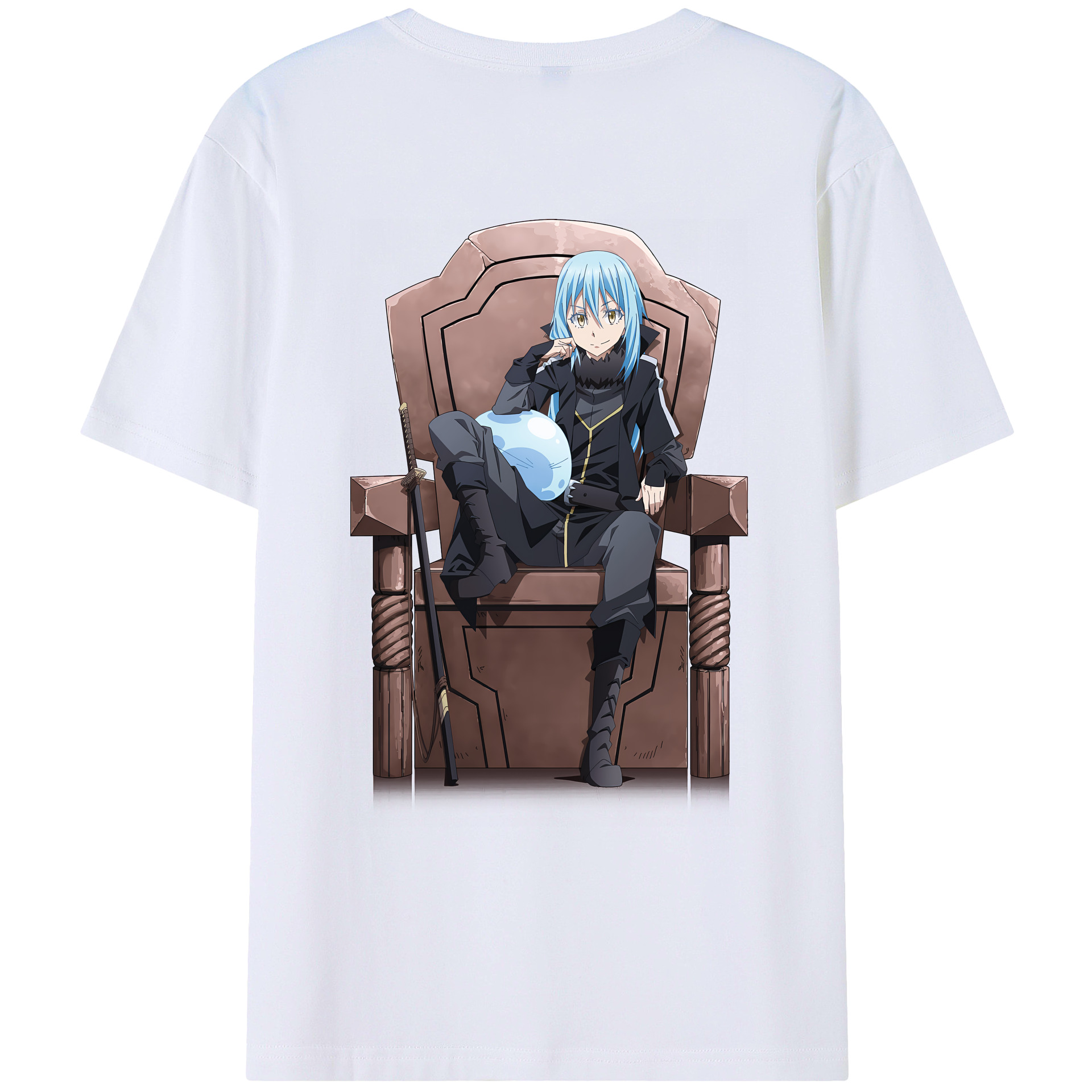 （画像用） 転スラ Regarding Reincarnated to Slime 綿100％半袖Tシャツ（背面プリント）