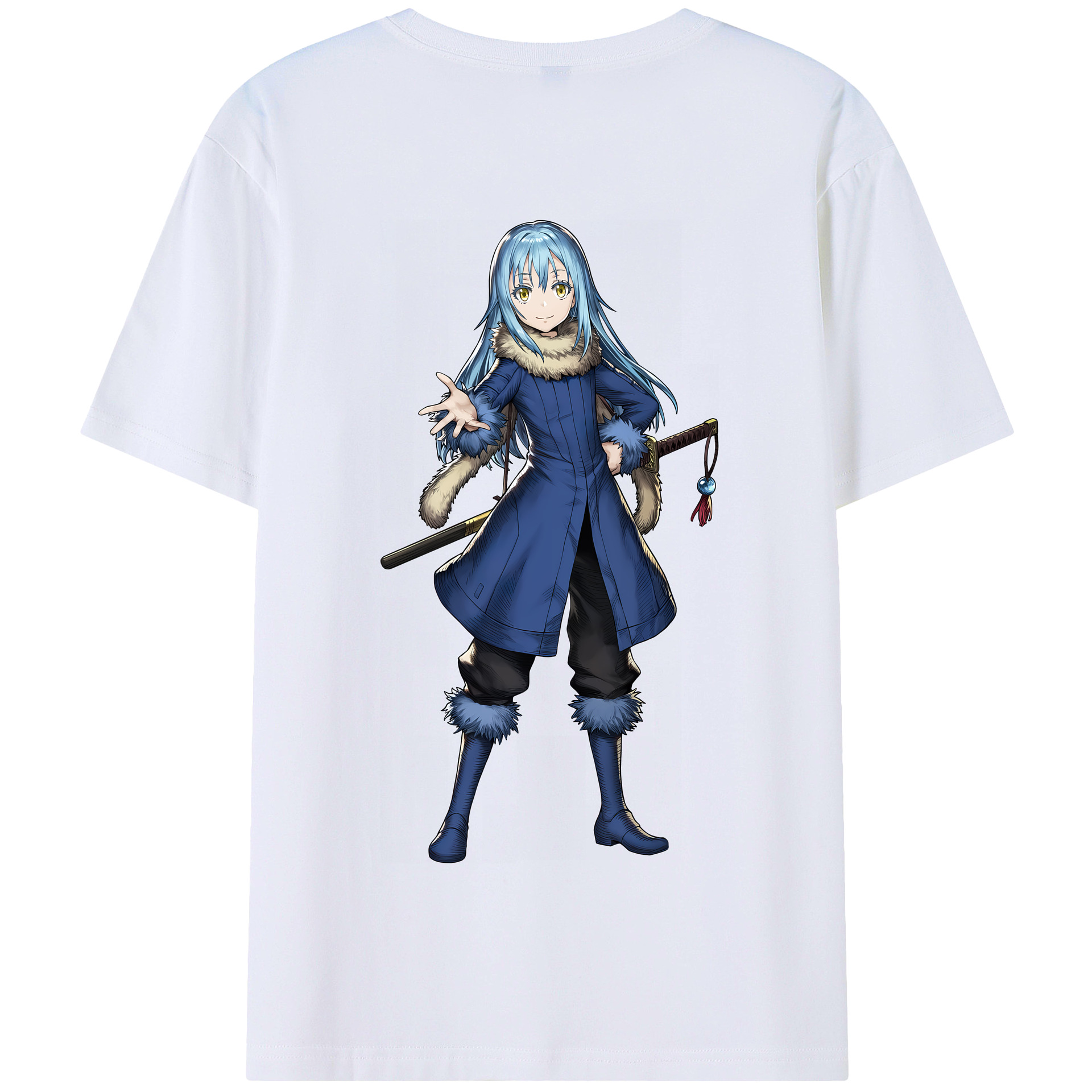 （画像用） 転スラ Regarding Reincarnated to Slime 綿100％半袖Tシャツ（背面プリント）
