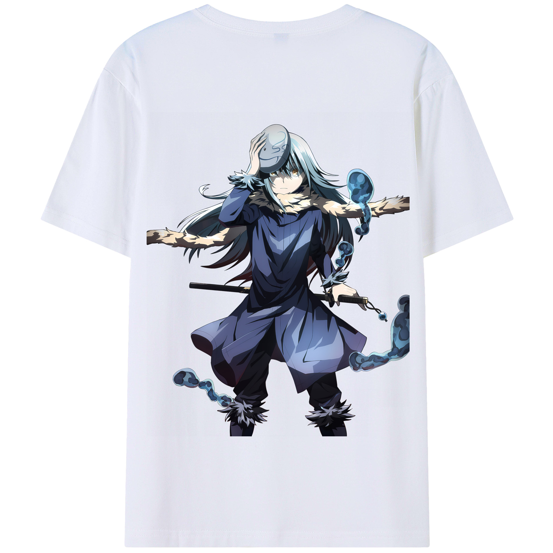（画像用） 転スラ Regarding Reincarnated to Slime 綿100％半袖Tシャツ（背面プリント）