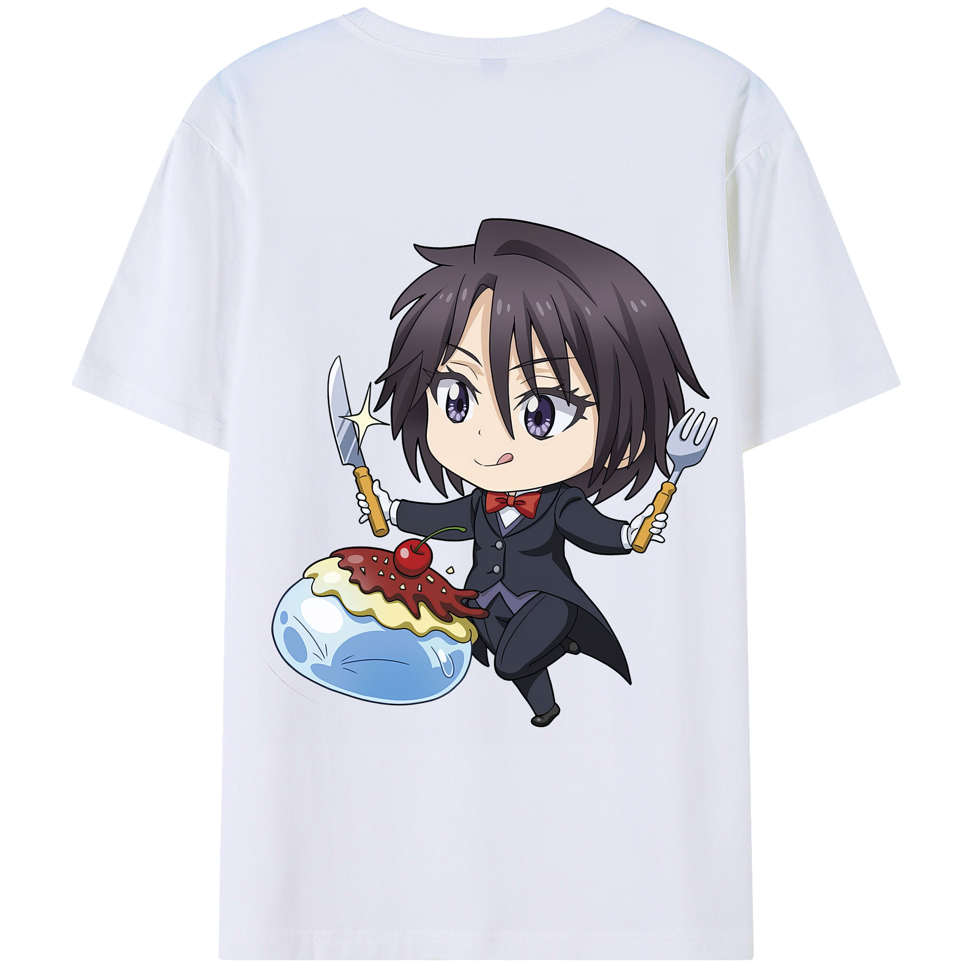（画像用） 転スラ Regarding Reincarnated to Slime 綿100％半袖Tシャツ（背面プリント）