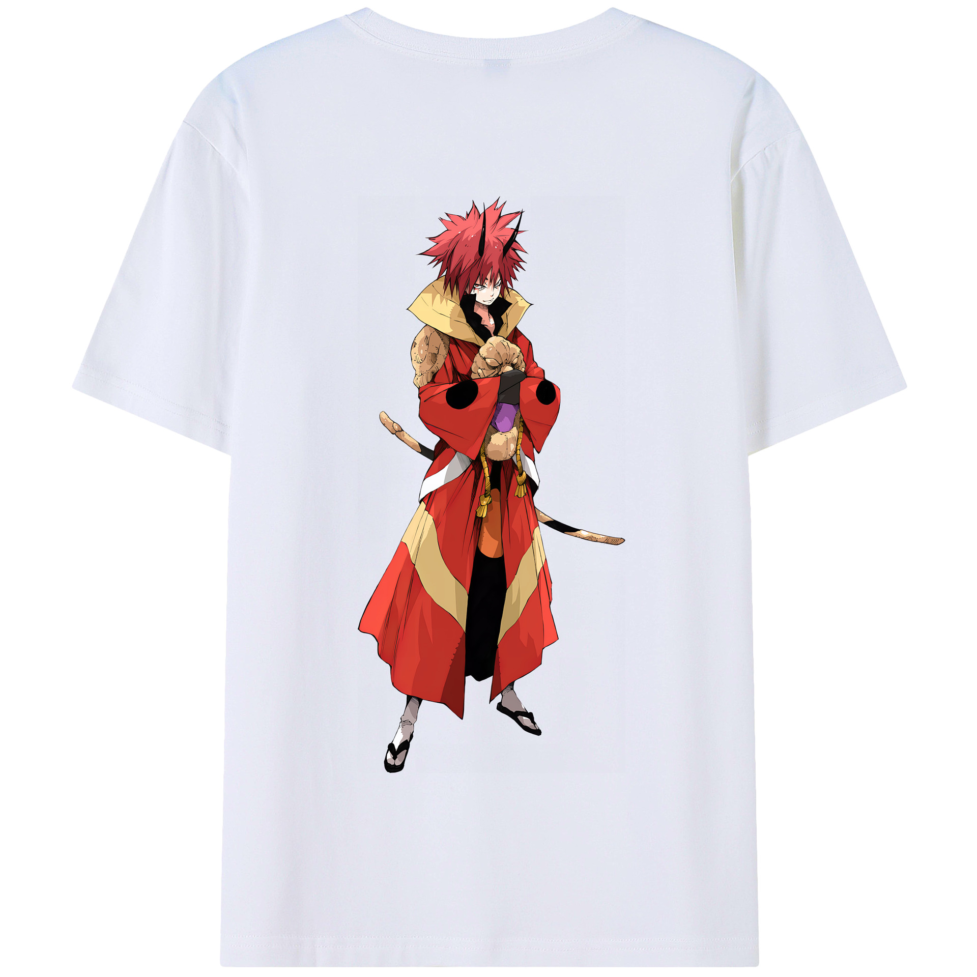 （画像用） 転スラ Regarding Reincarnated to Slime 綿100％半袖Tシャツ（背面プリント）