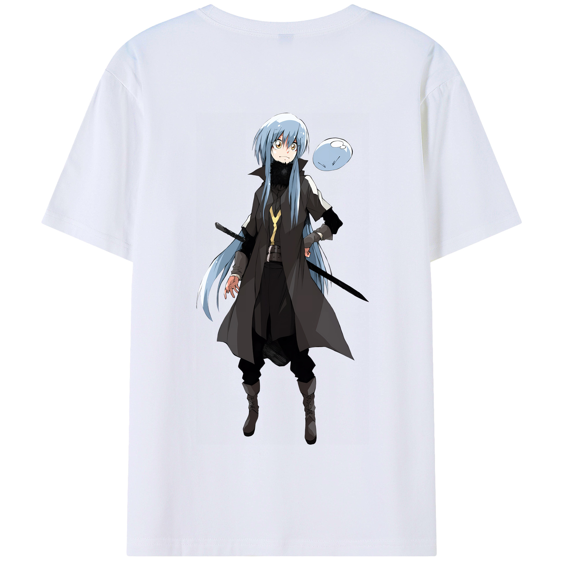 （画像用） 転スラ Regarding Reincarnated to Slime 綿100％半袖Tシャツ（背面プリント）
