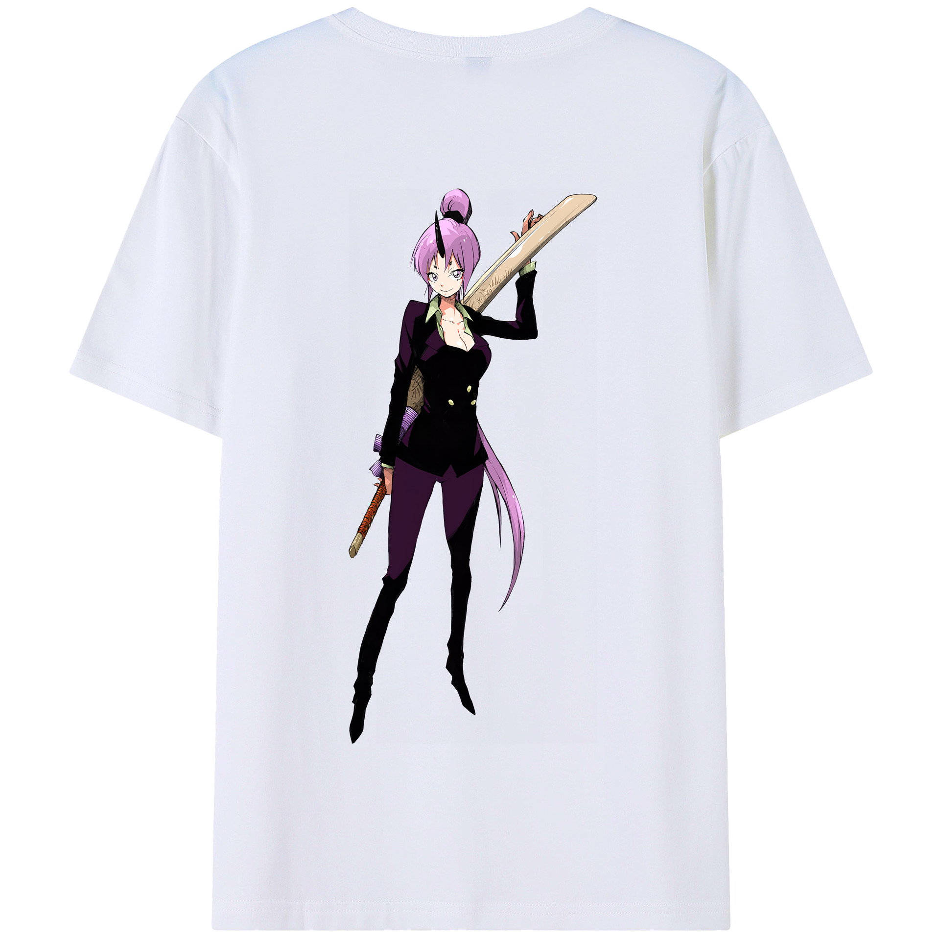 （画像用） 転スラ Regarding Reincarnated to Slime 綿100％半袖Tシャツ（背面プリント）