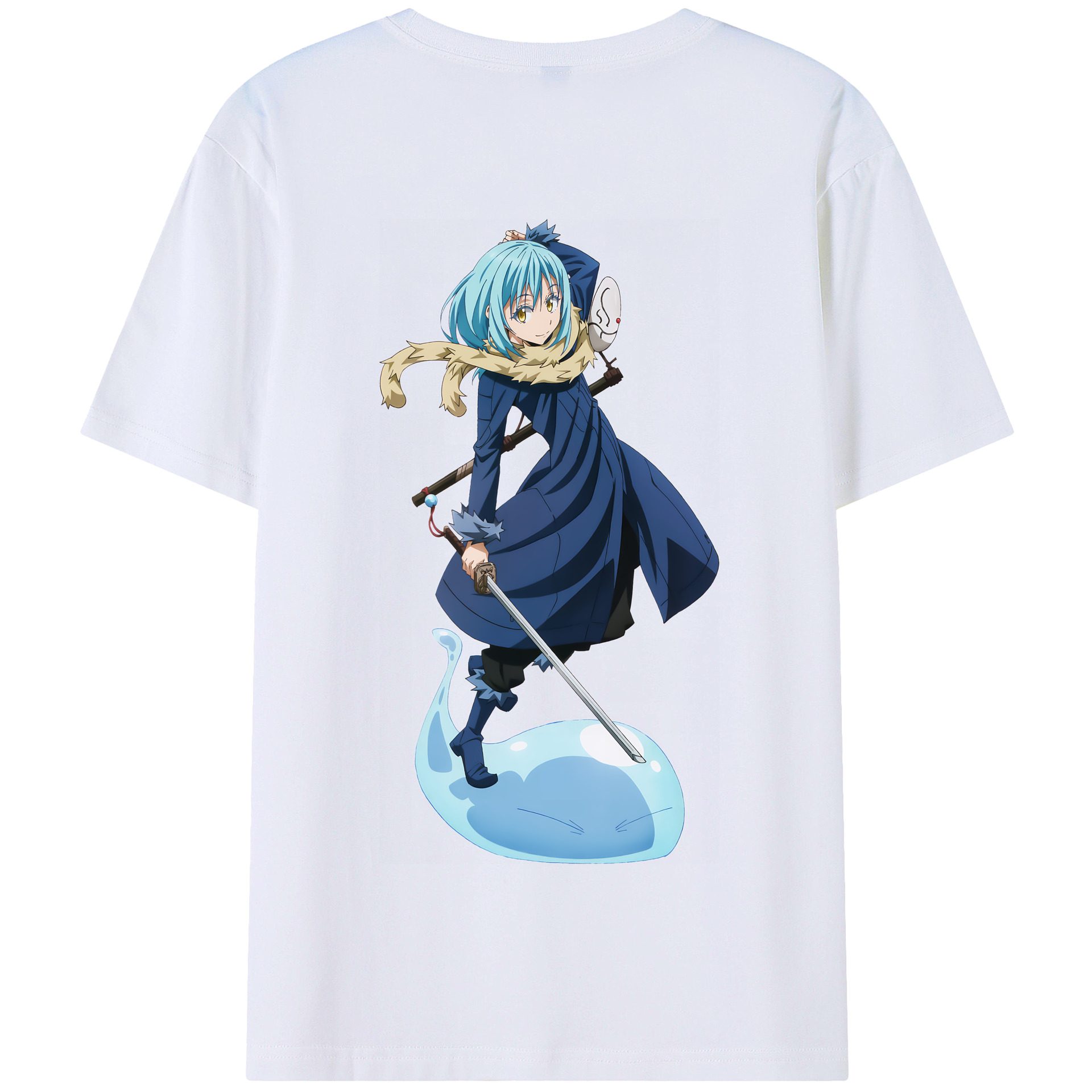 （画像用） 転スラ Regarding Reincarnated to Slime 綿100％半袖Tシャツ（背面プリント）