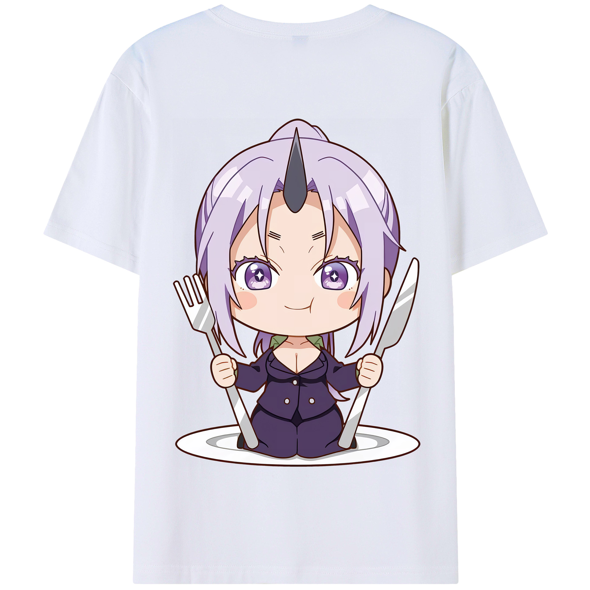 （画像用） 転スラ Regarding Reincarnated to Slime 綿100％半袖Tシャツ（背面プリント）