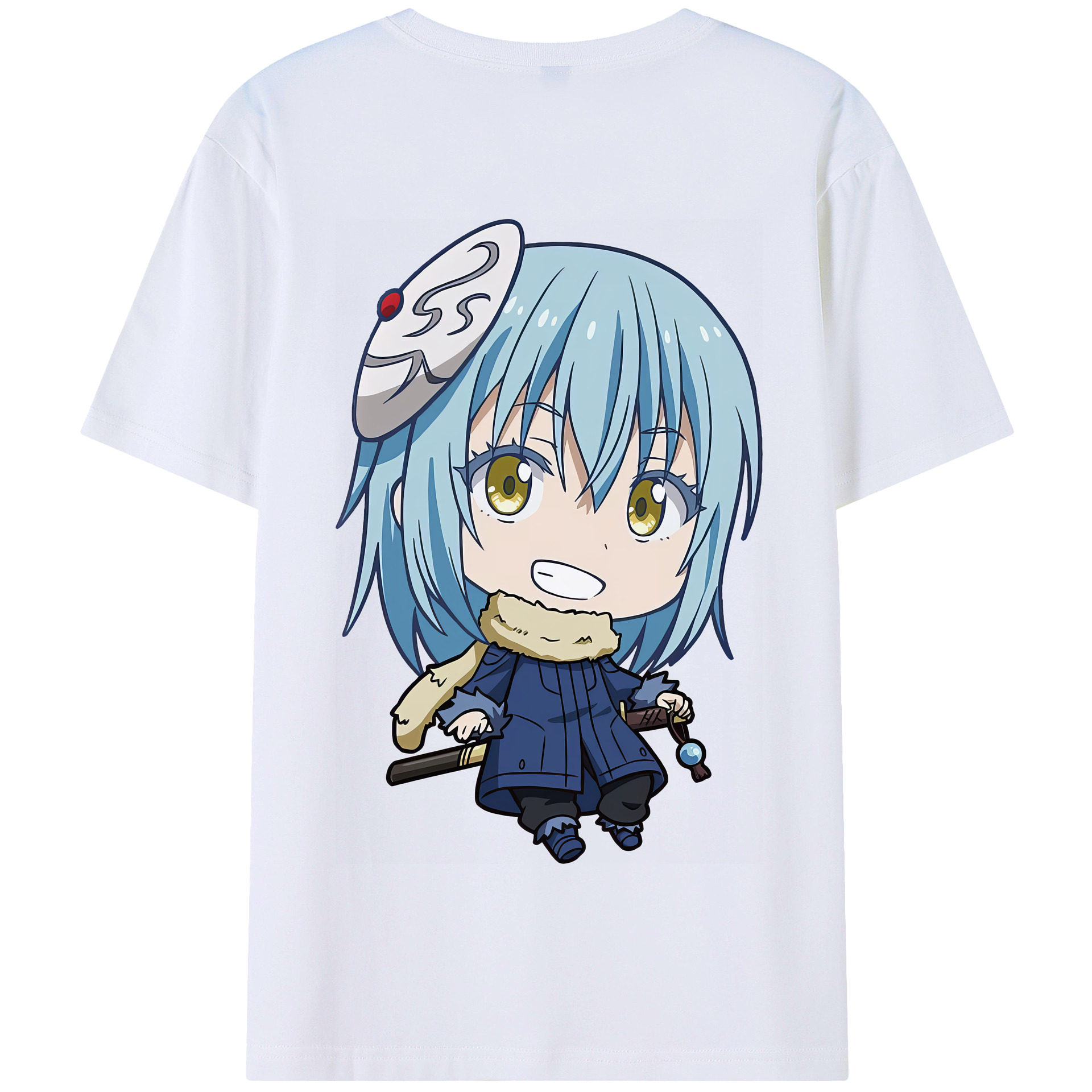 （画像用） 転スラ Regarding Reincarnated to Slime 綿100％半袖Tシャツ（背面プリント）