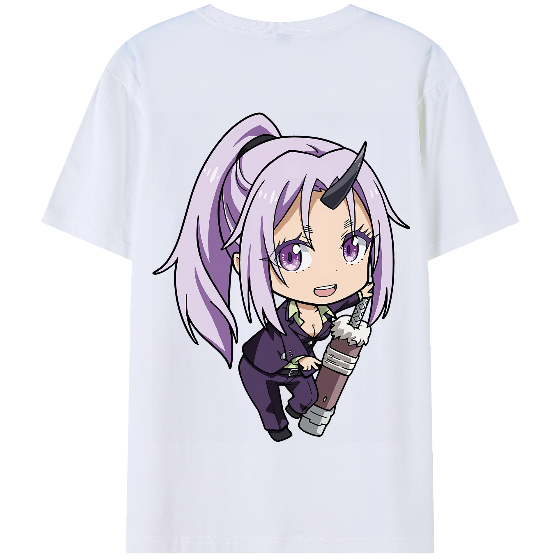 （画像用） 転スラ Regarding Reincarnated to Slime 綿100％半袖Tシャツ（背面プリント）