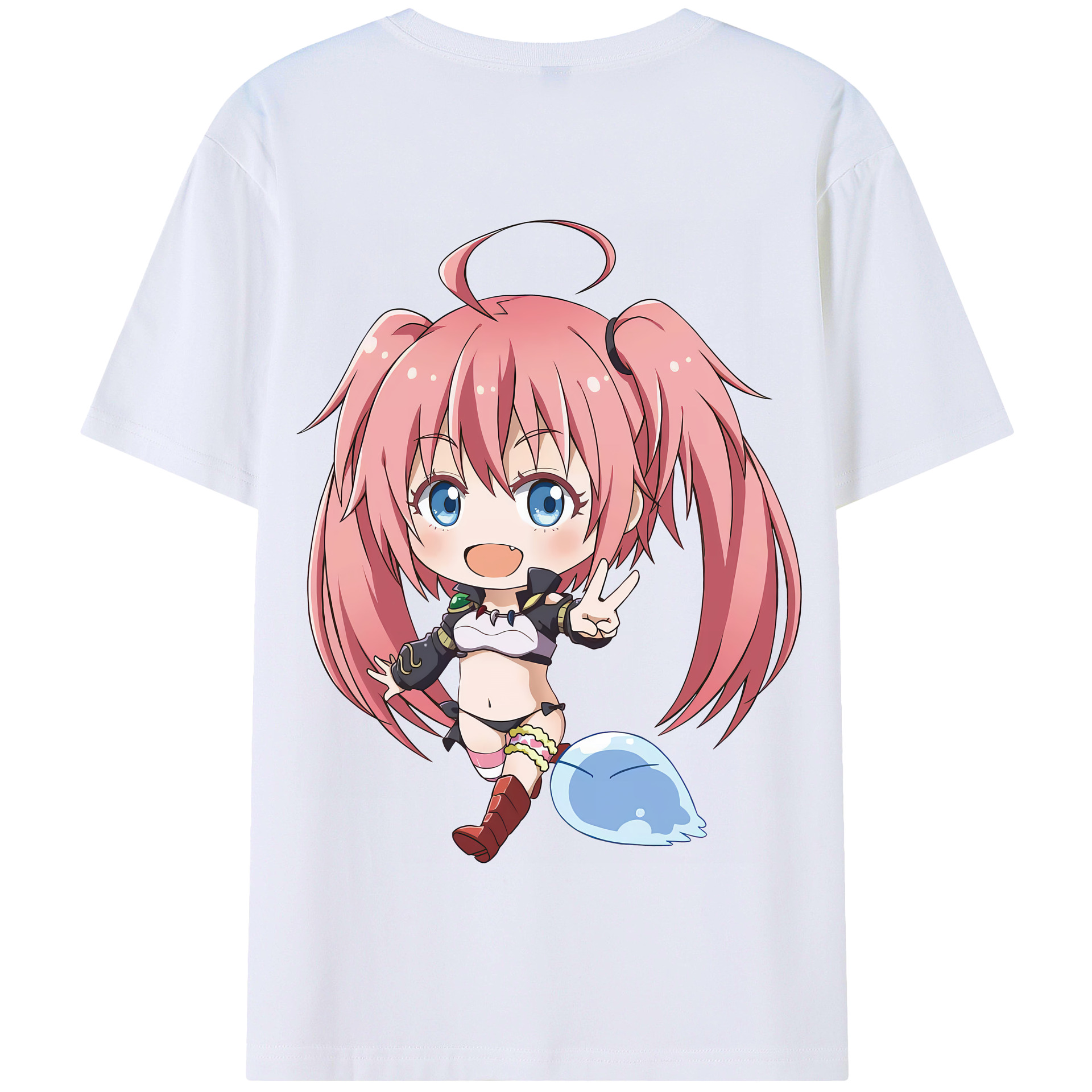 （画像用） 転スラ Regarding Reincarnated to Slime 綿100％半袖Tシャツ（背面プリント）