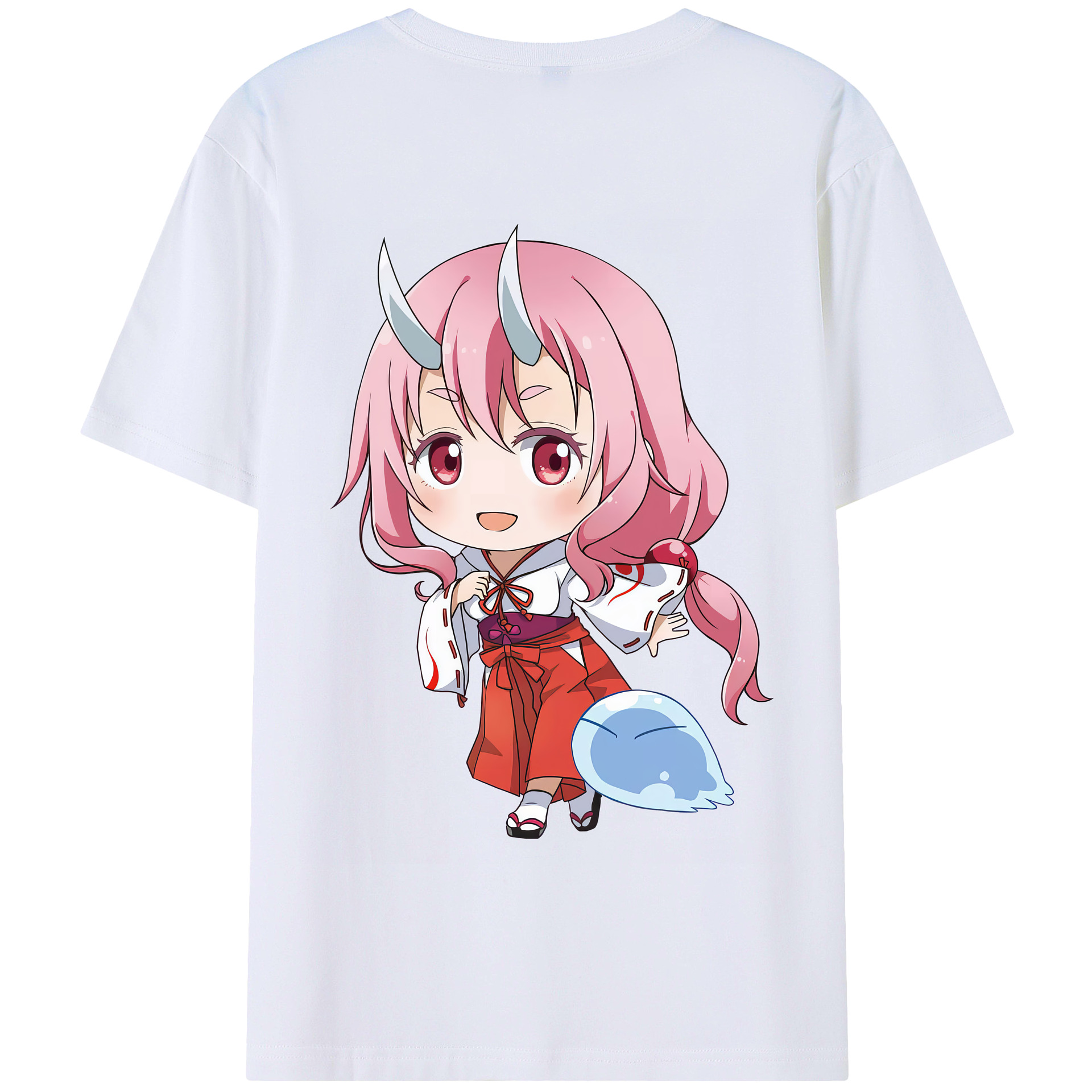 （画像用） 転スラ Regarding Reincarnated to Slime 綿100％半袖Tシャツ（背面プリント）