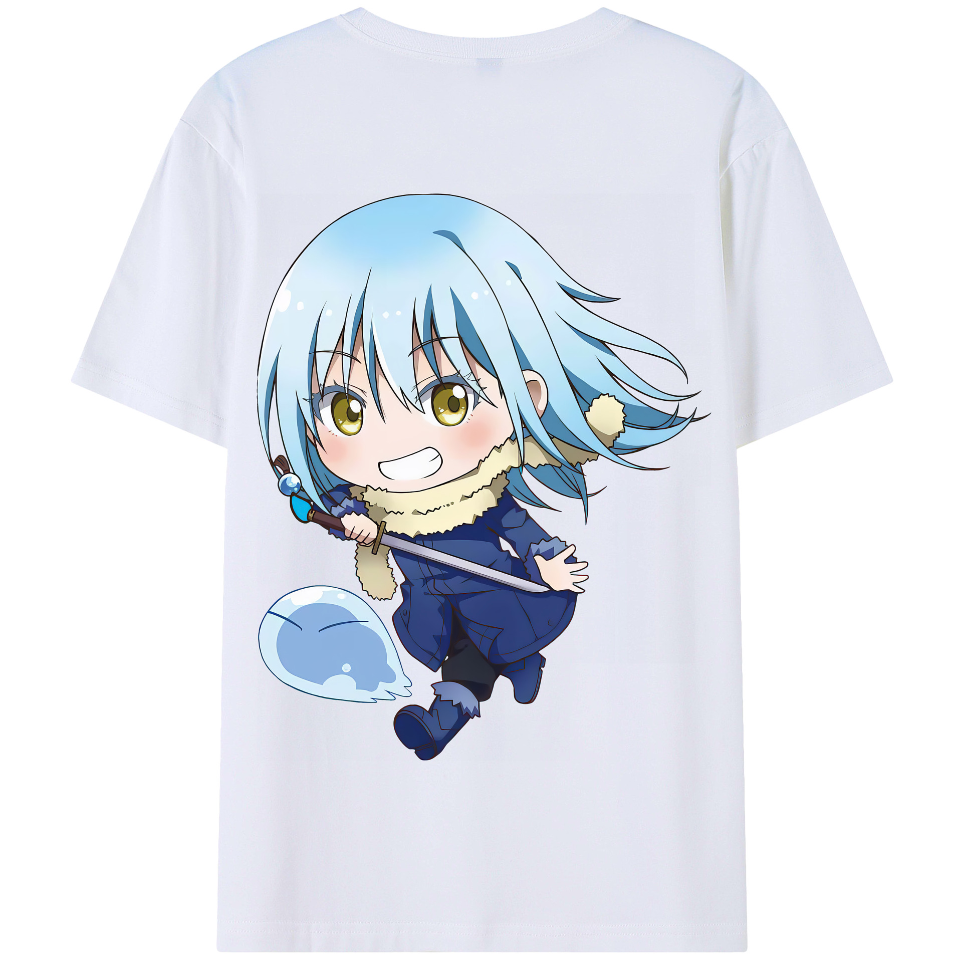 （画像用） 転スラ Regarding Reincarnated to Slime 綿100％半袖Tシャツ（背面プリント）