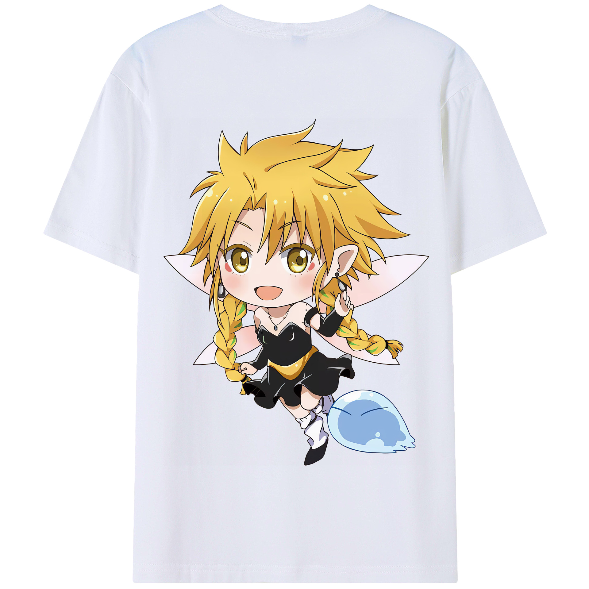 （画像用） 転スラ Regarding Reincarnated to Slime 綿100％半袖Tシャツ（背面プリント）