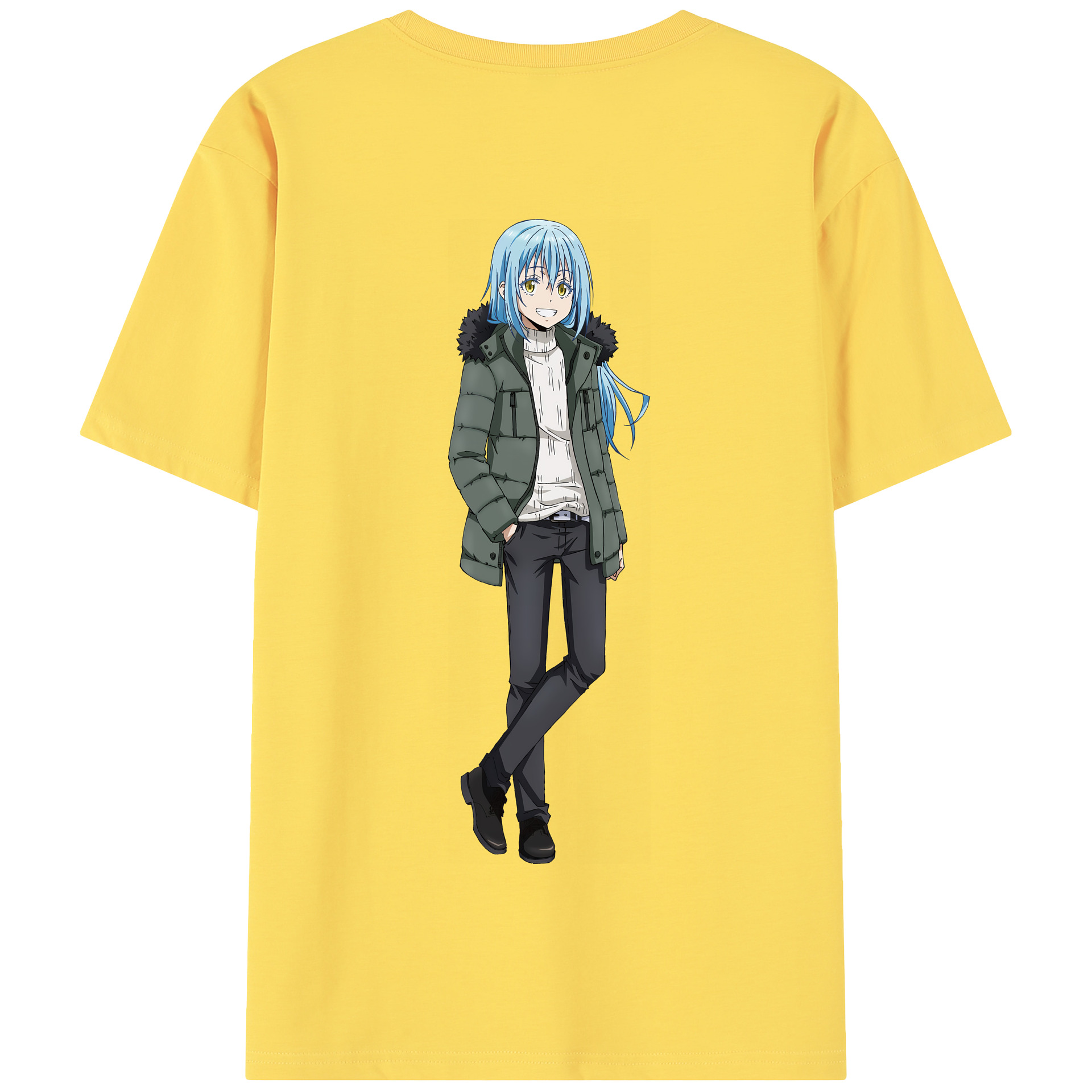 （画像用） 転スラ Regarding Reincarnated to Slime 綿100％半袖Tシャツ（背面プリント）