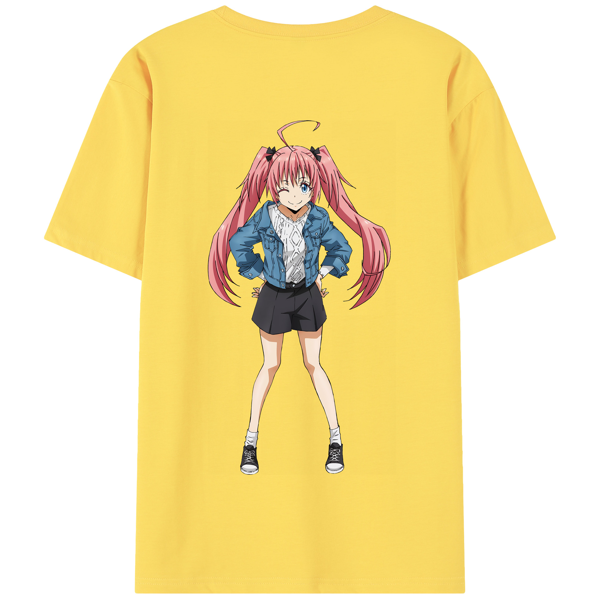 （画像用） 転スラ Regarding Reincarnated to Slime 綿100％半袖Tシャツ（背面プリント）