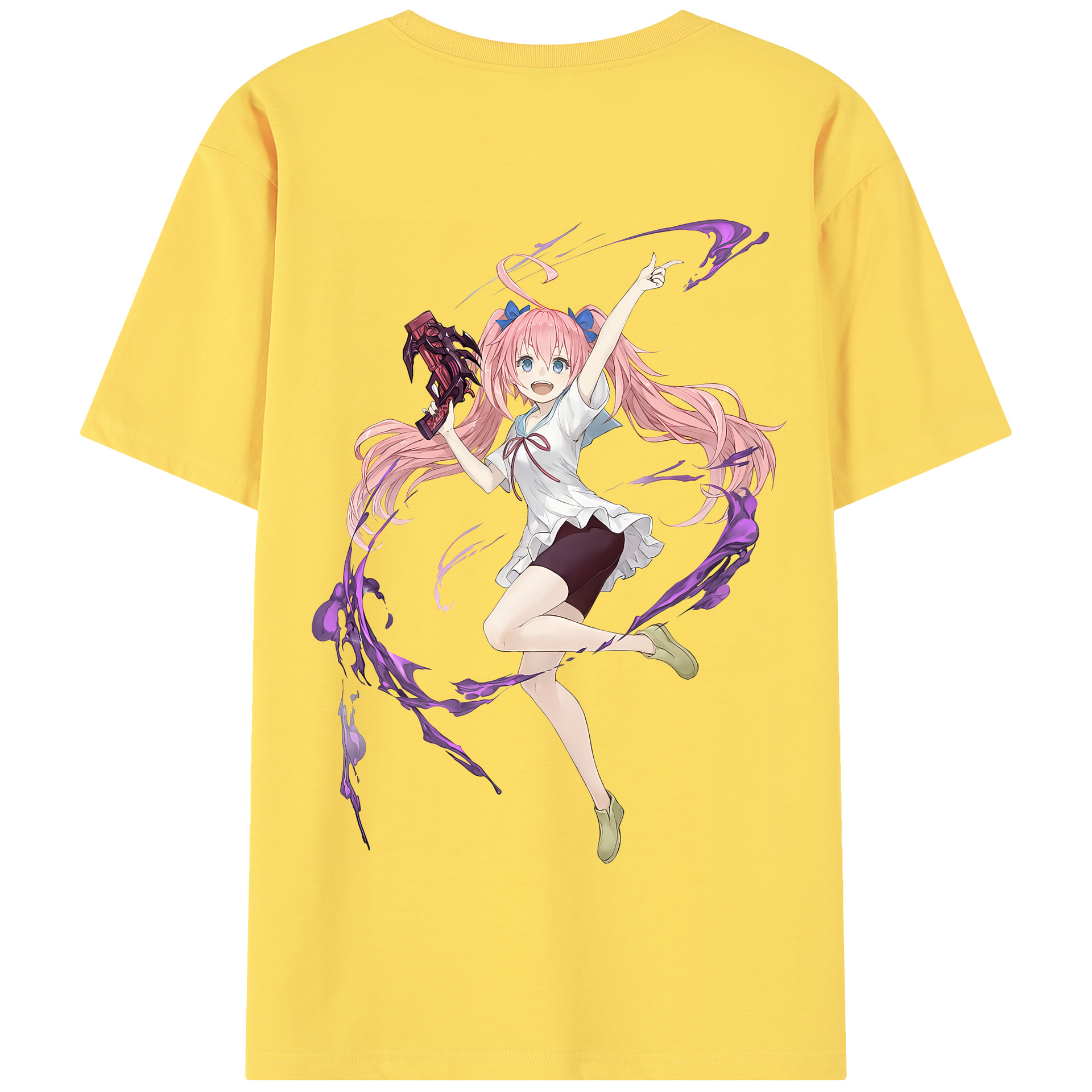 （画像用） 転スラ Regarding Reincarnated to Slime 綿100％半袖Tシャツ（背面プリント）