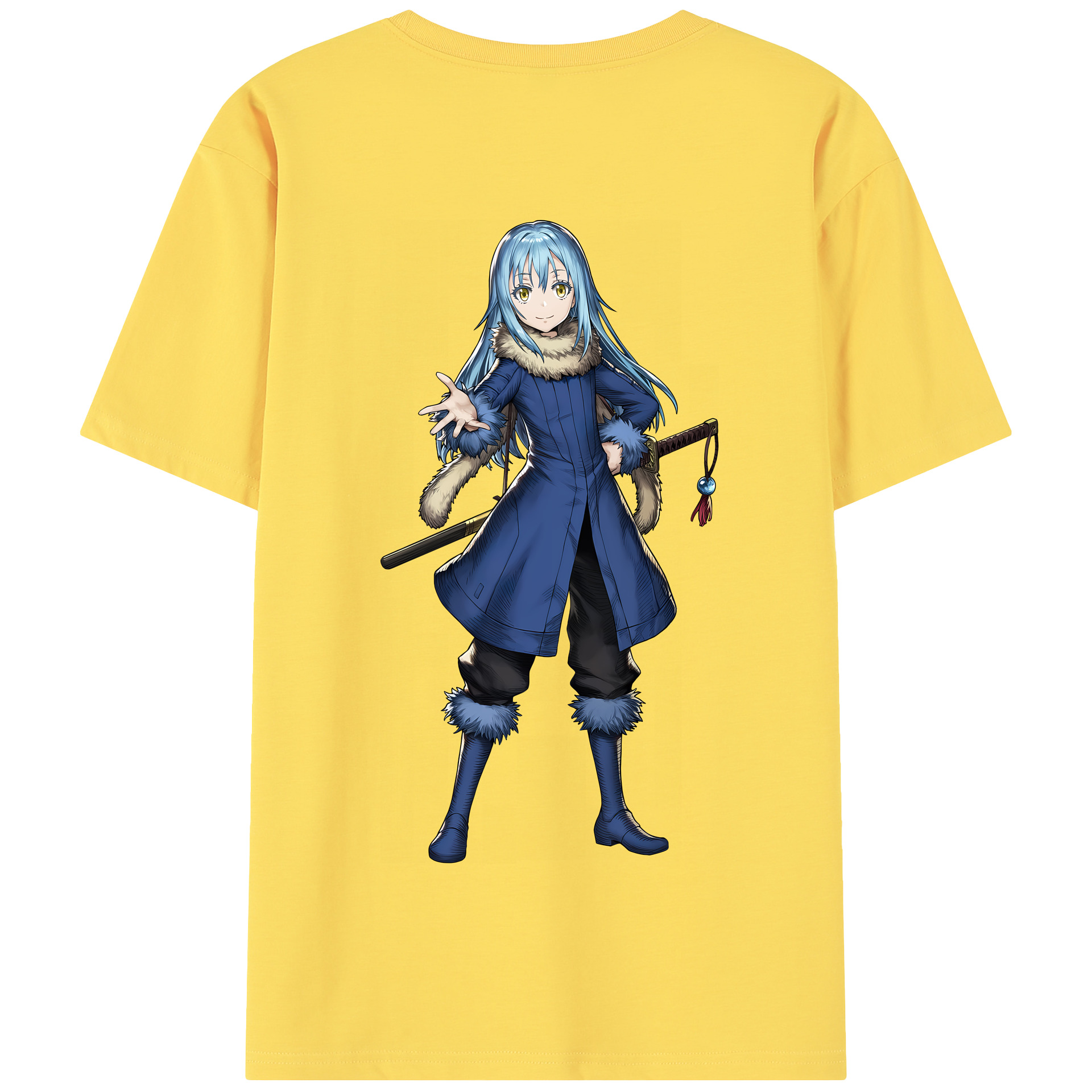 （画像用） 転スラ Regarding Reincarnated to Slime 綿100％半袖Tシャツ（背面プリント）