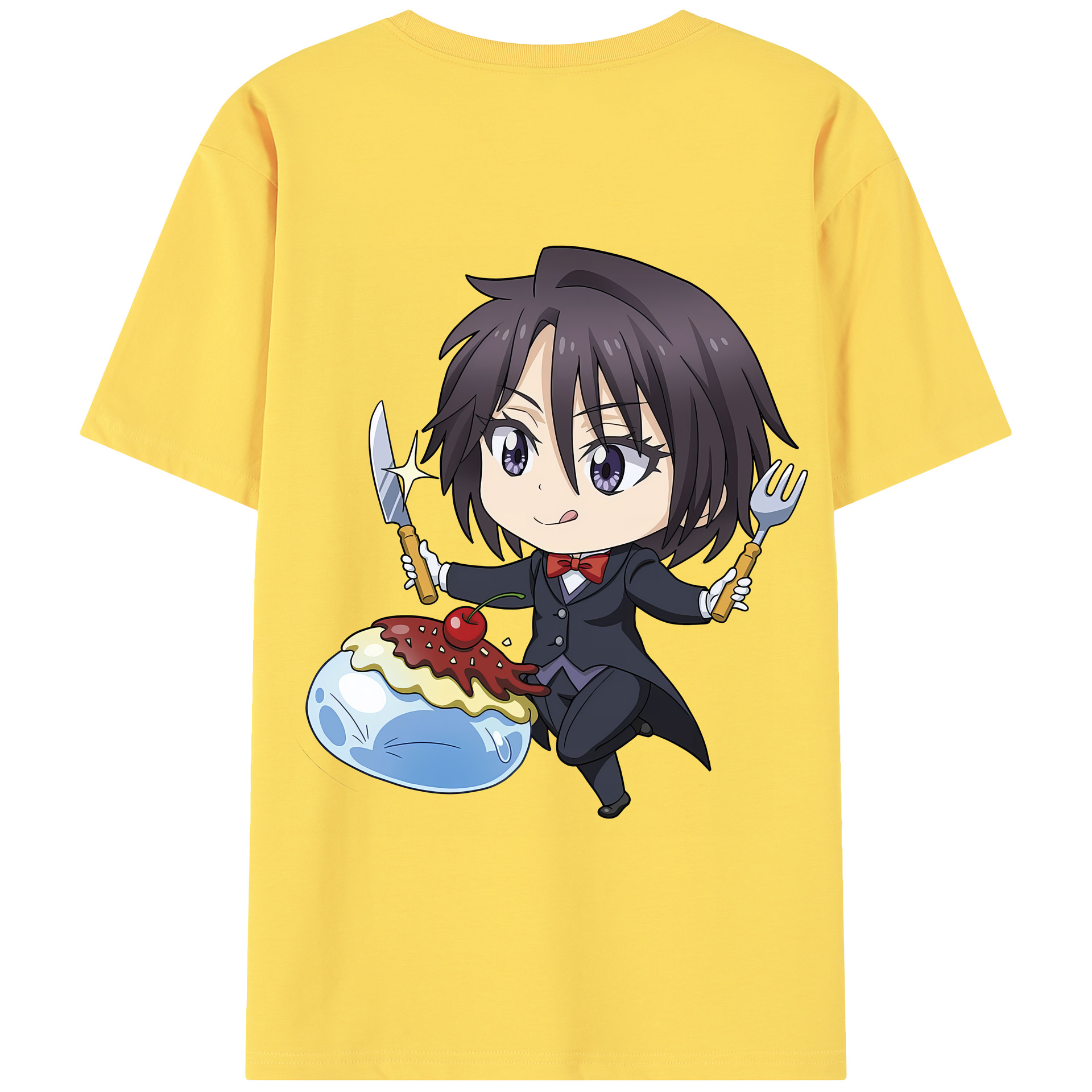 （画像用） 転スラ Regarding Reincarnated to Slime 綿100％半袖Tシャツ（背面プリント）