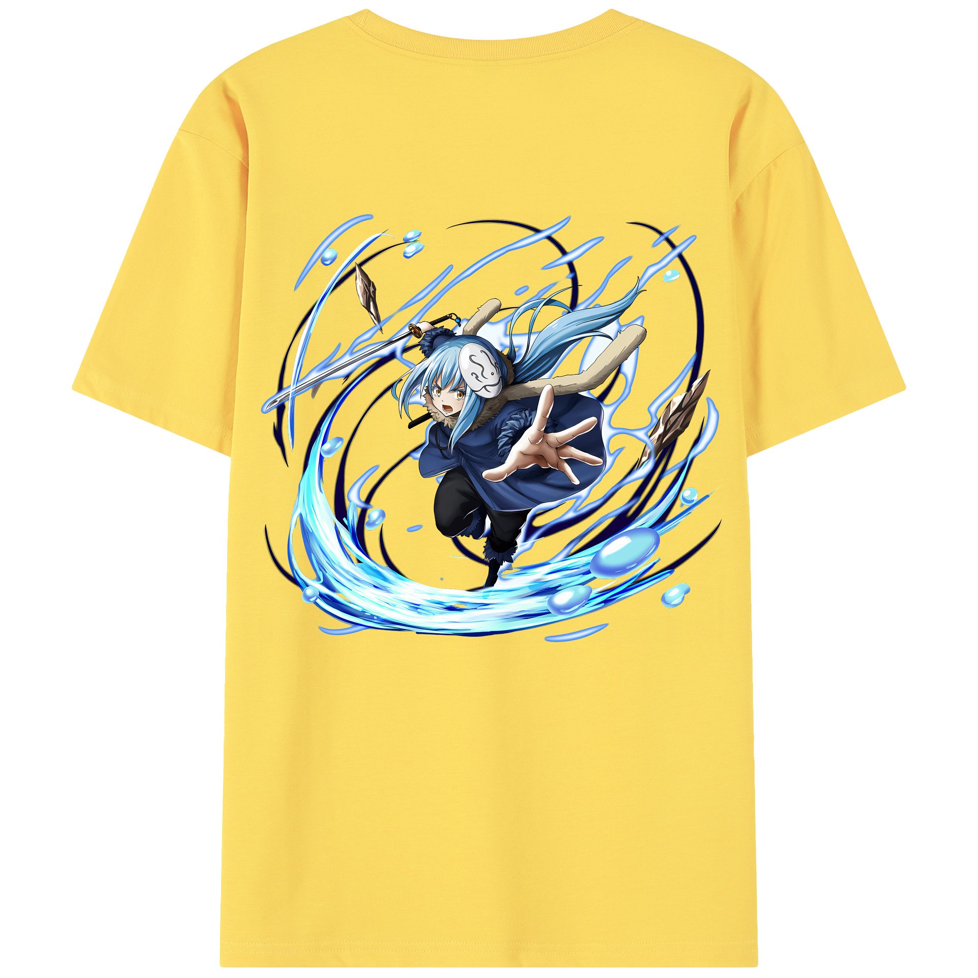 （画像用） 転スラ Regarding Reincarnated to Slime 綿100％半袖Tシャツ（背面プリント）