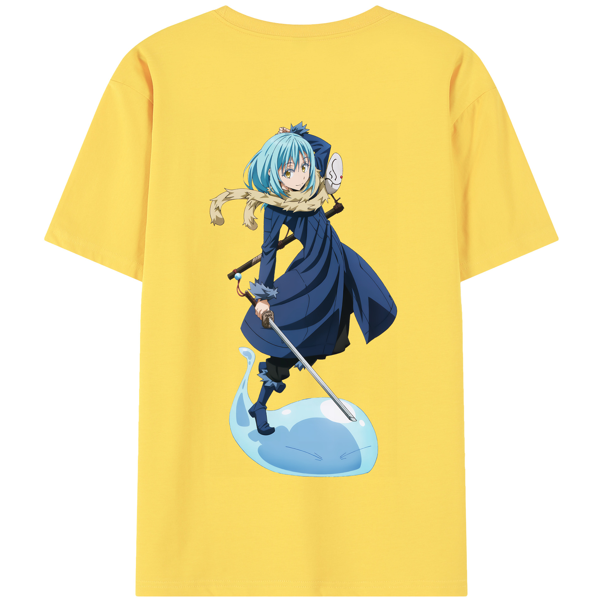 （画像用） 転スラ Regarding Reincarnated to Slime 綿100％半袖Tシャツ（背面プリント）