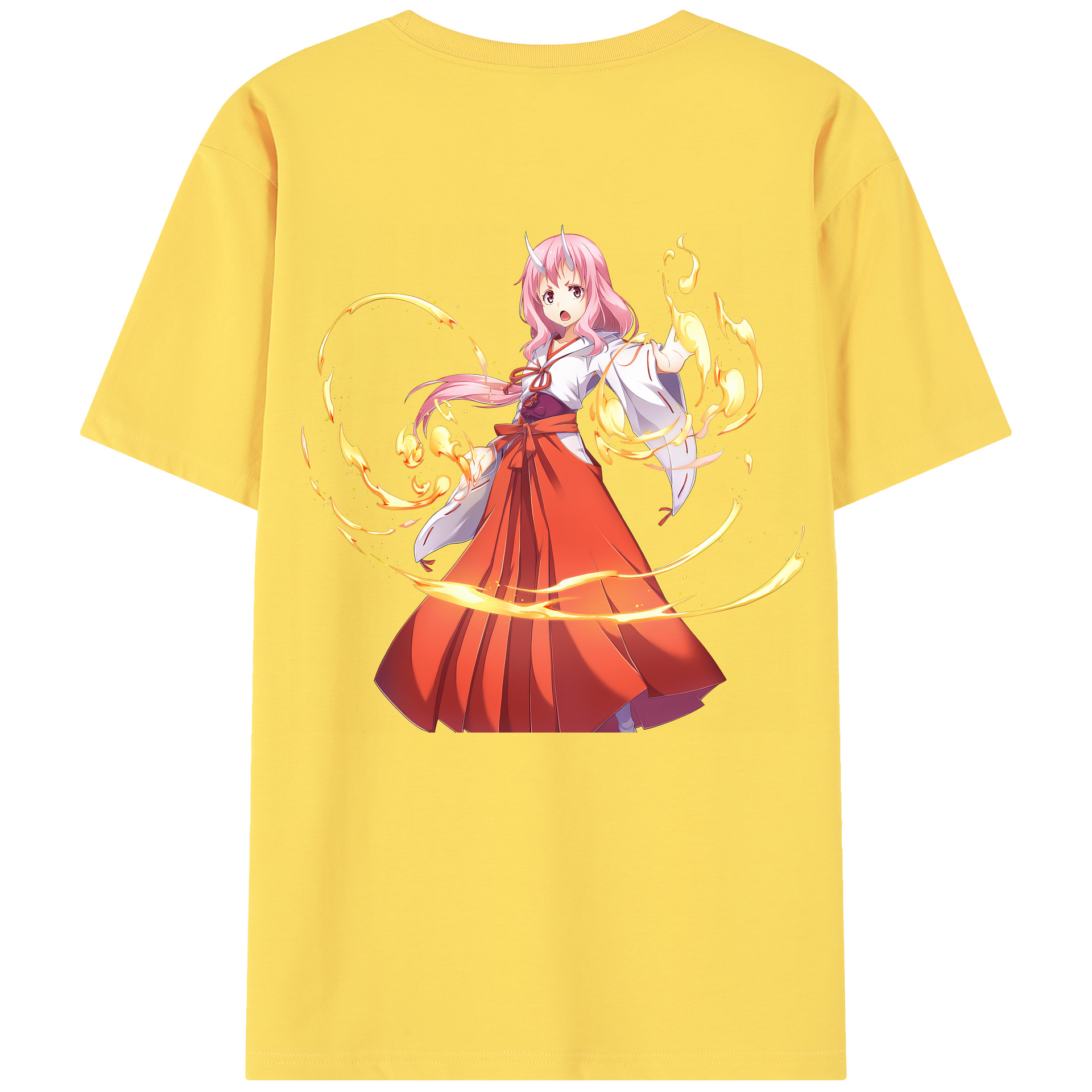 （画像用） 転スラ Regarding Reincarnated to Slime 綿100％半袖Tシャツ（背面プリント）