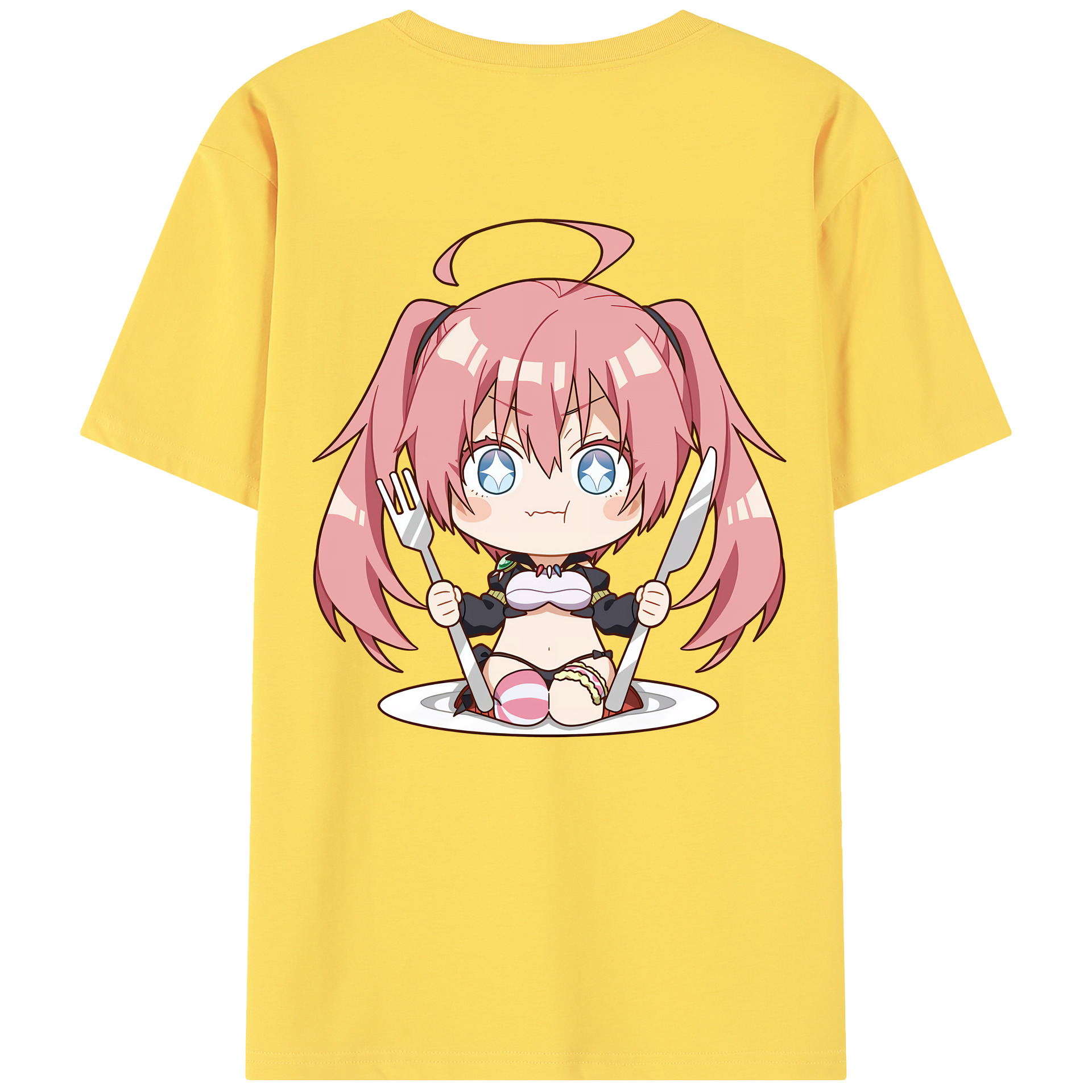 （画像用） 転スラ Regarding Reincarnated to Slime 綿100％半袖Tシャツ（背面プリント）