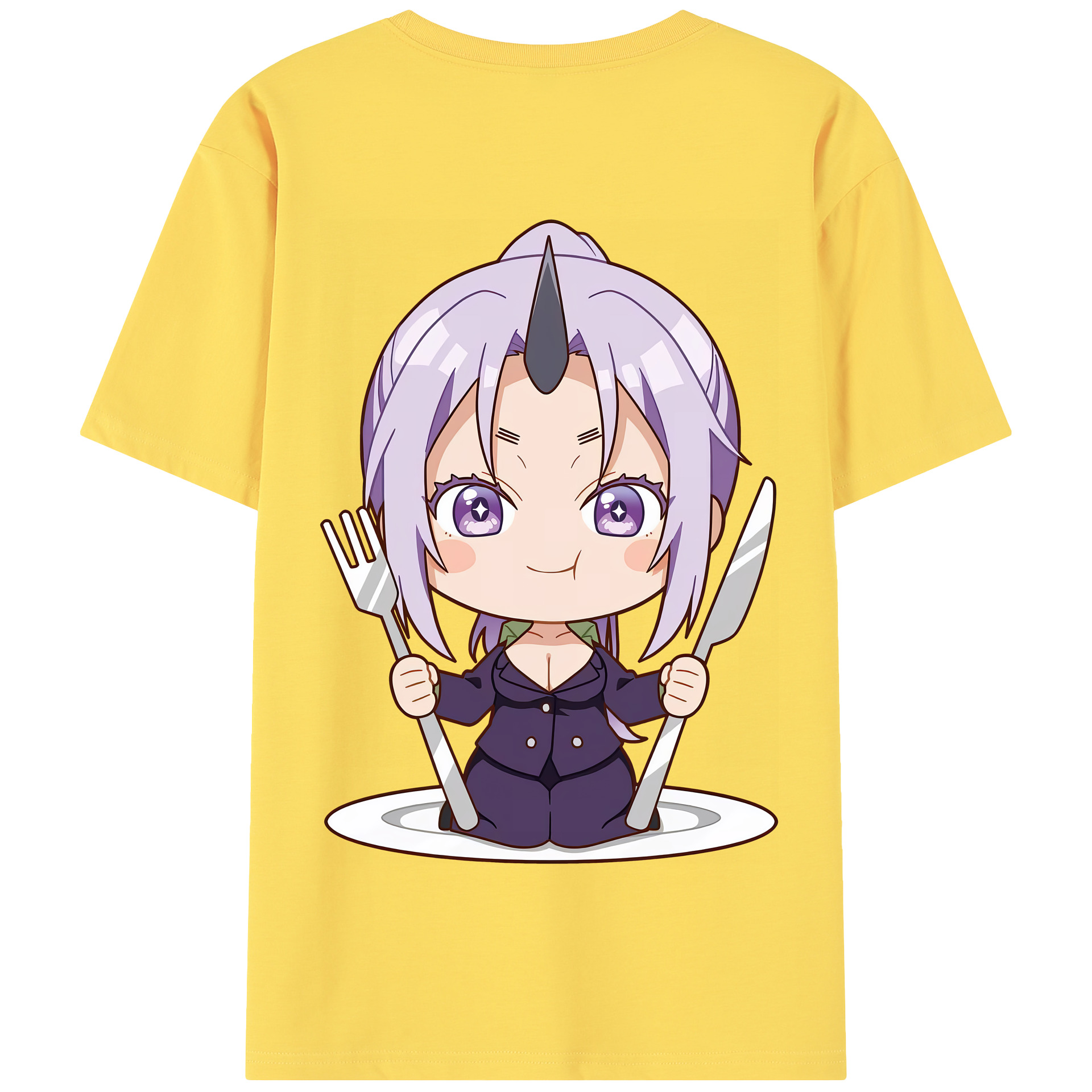 （画像用） 転スラ Regarding Reincarnated to Slime 綿100％半袖Tシャツ（背面プリント）