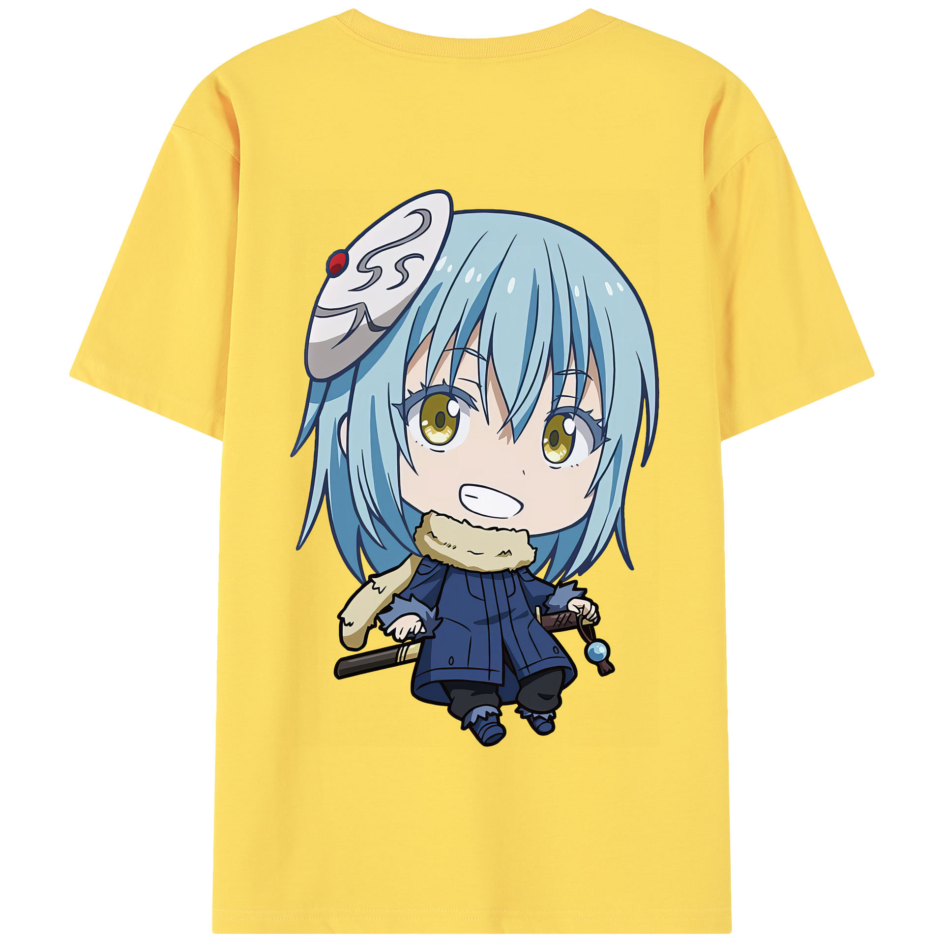 （画像用） 転スラ Regarding Reincarnated to Slime 綿100％半袖Tシャツ（背面プリント）