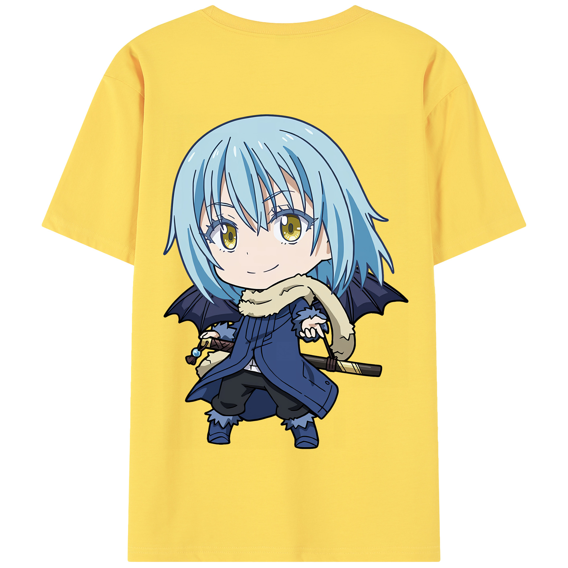 （画像用） 転スラ Regarding Reincarnated to Slime 綿100％半袖Tシャツ（背面プリント）
