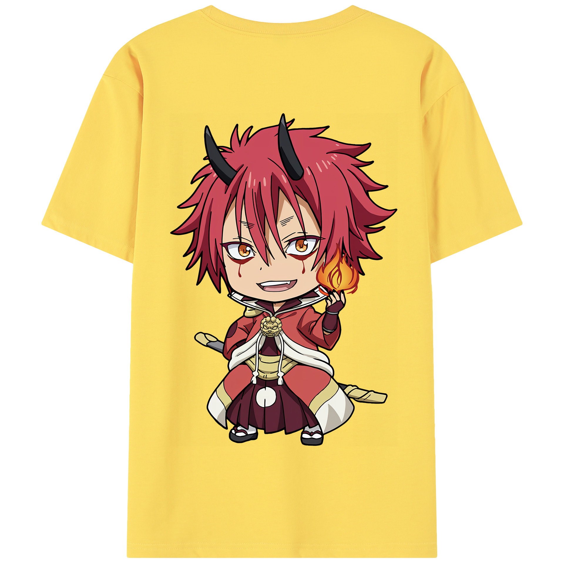 （画像用） 転スラ Regarding Reincarnated to Slime 綿100％半袖Tシャツ（背面プリント）