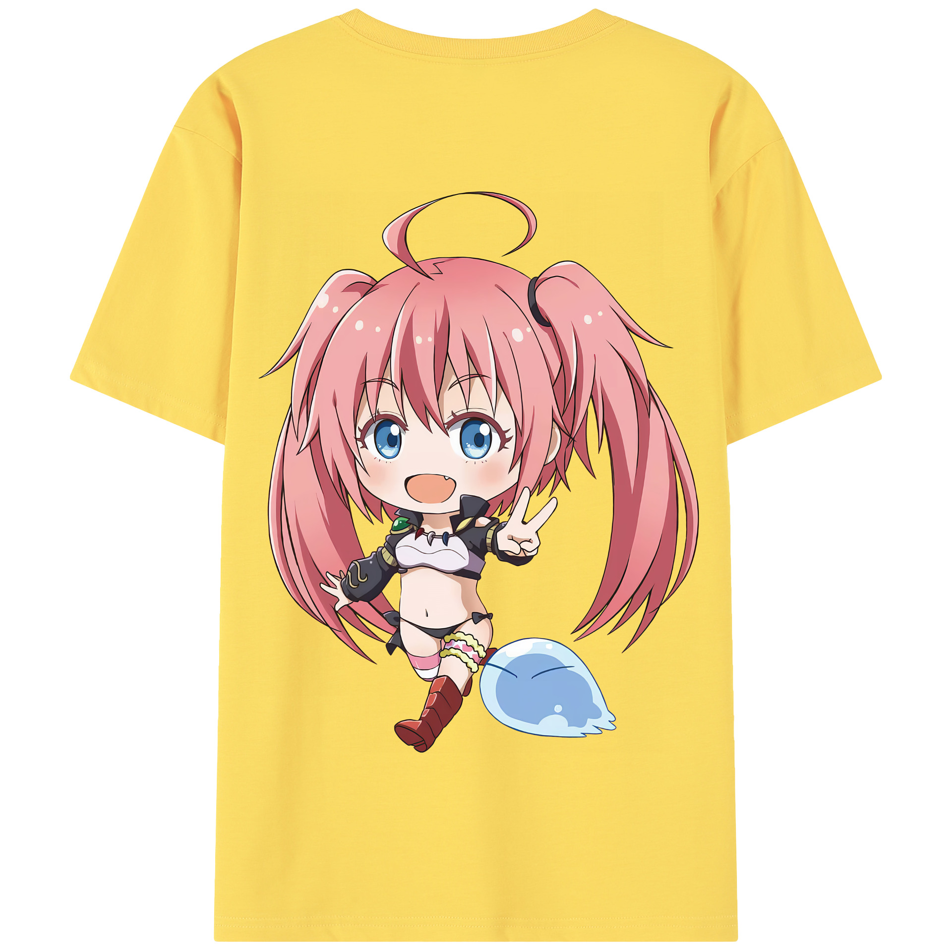（画像用） 転スラ Regarding Reincarnated to Slime 綿100％半袖Tシャツ（背面プリント）