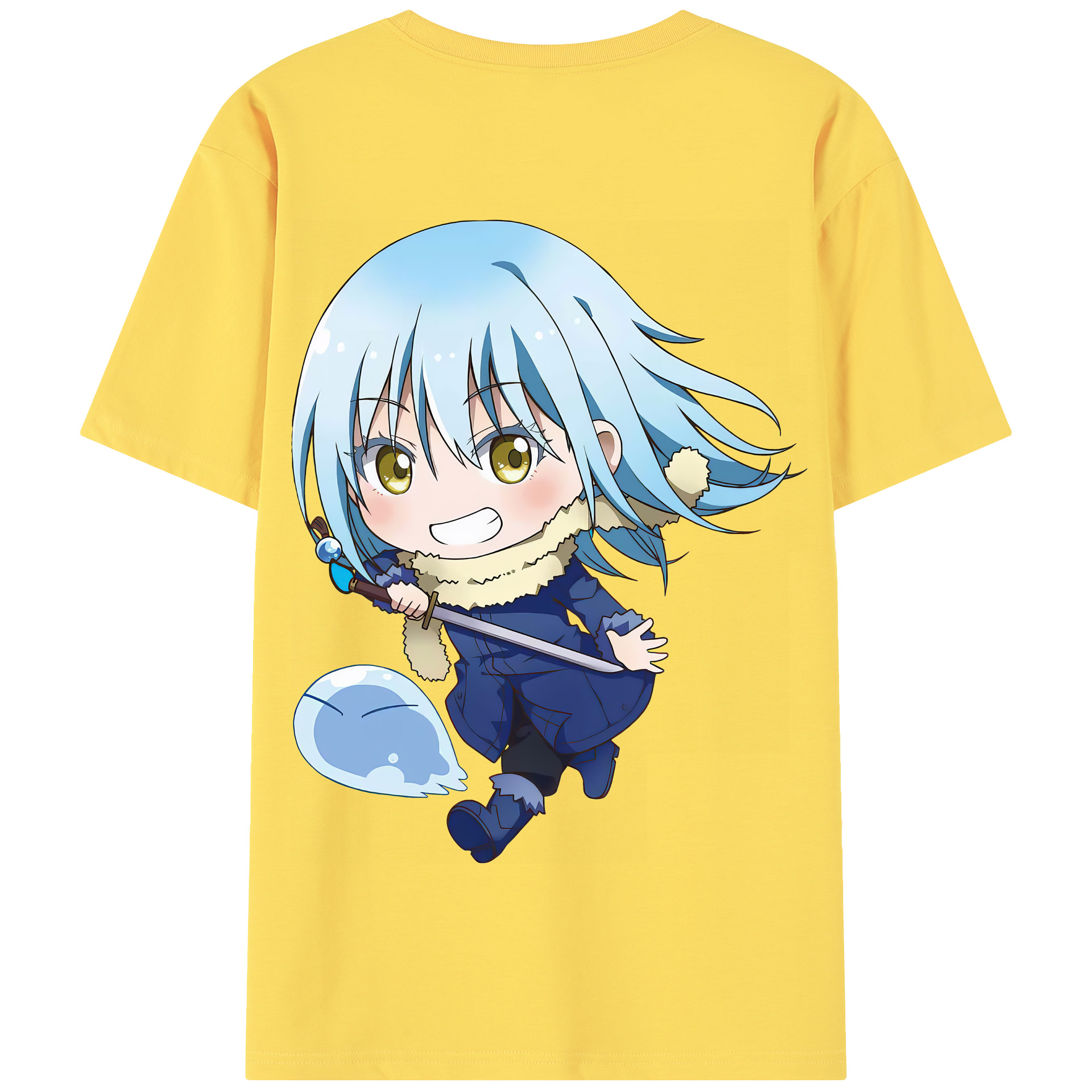 （画像用） 転スラ Regarding Reincarnated to Slime 綿100％半袖Tシャツ（背面プリント）