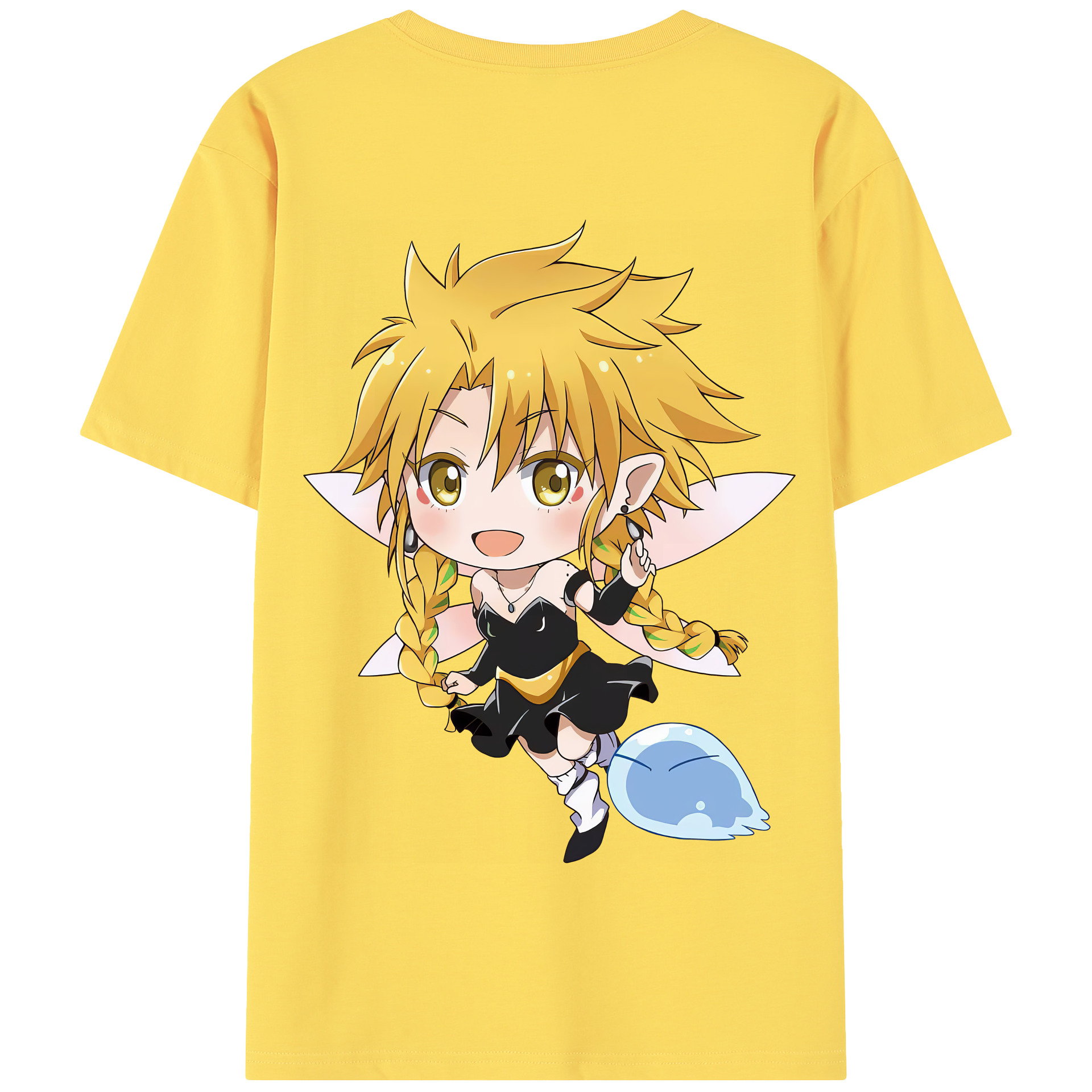 （画像用） 転スラ Regarding Reincarnated to Slime 綿100％半袖Tシャツ（背面プリント）