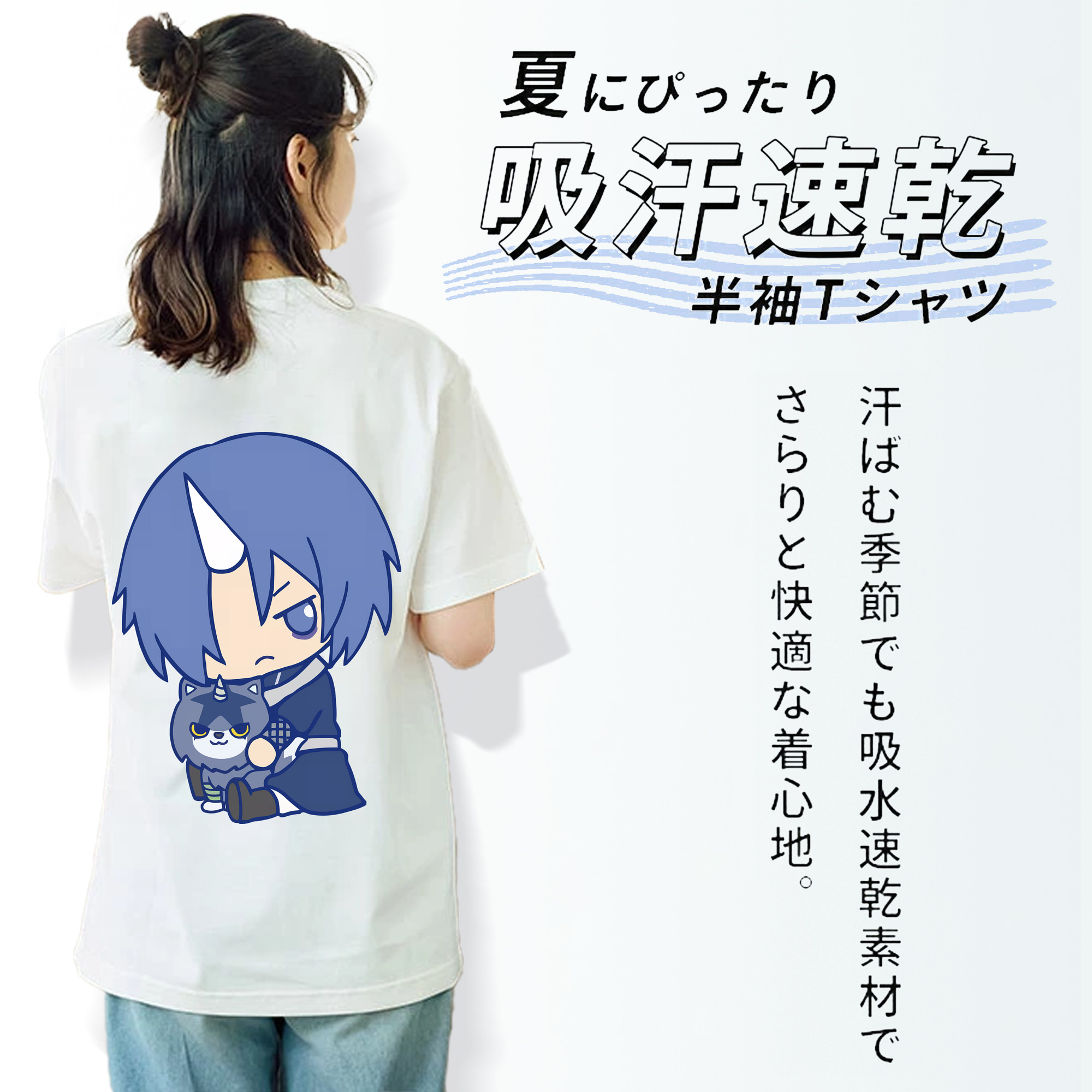 転スラ Regarding Reincarnated to Slime 綿100％半袖Tシャツ（背面プリント）